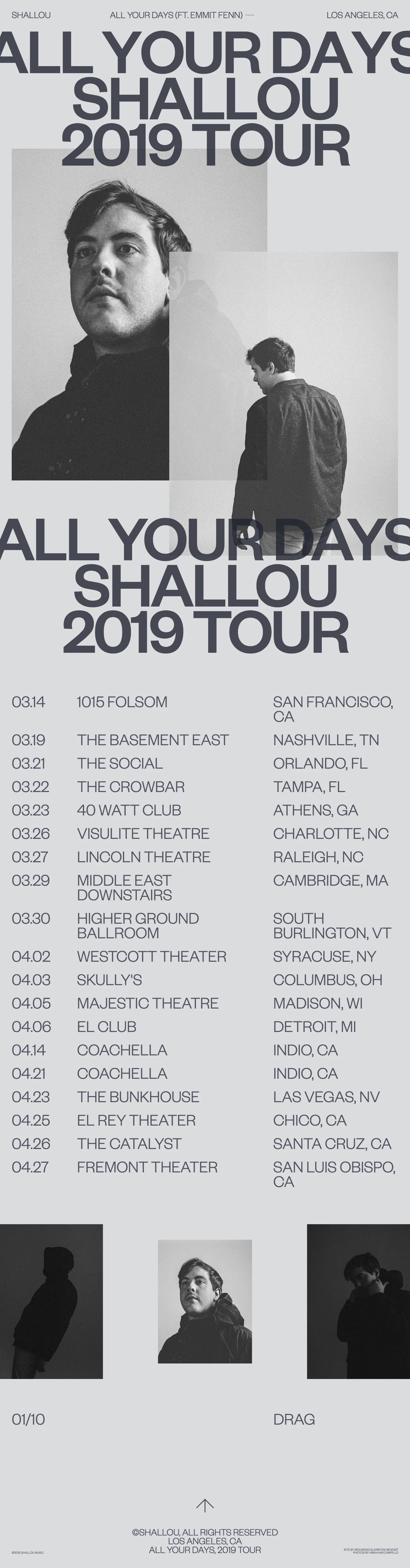 All Your Days Landing Page Example: The “All Your Days” Single of Shallou, a musician from Rockville - Maryland, is now available everywhere.