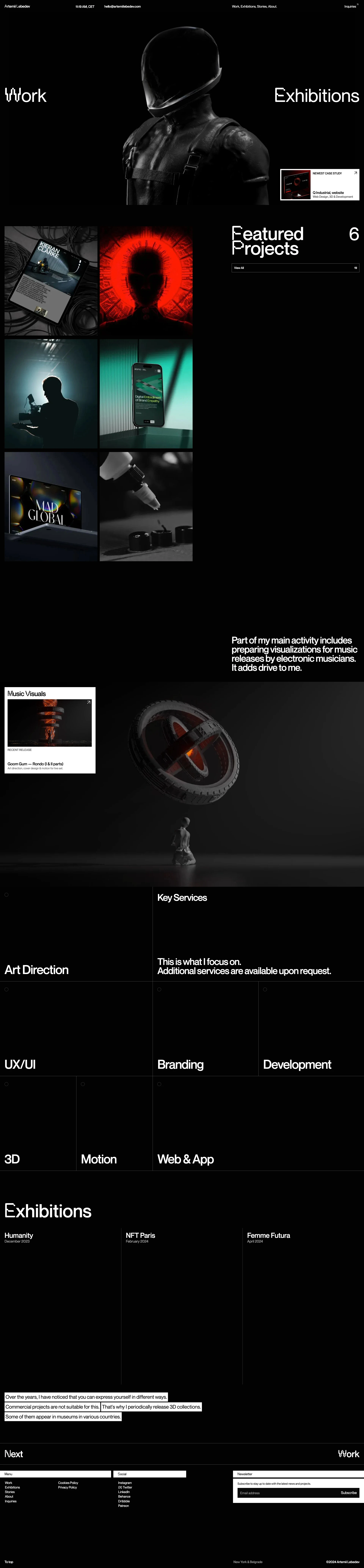 Artemii Lebedev Landing Page Example: Portfolio of Artemii Lebedev, award-winning Designer, Founder & Art Director Lemma.Studio. Web Design, Visual Design, Branding, 3D & Development via Webflow. Also visual designer in Goom Gum duet.
