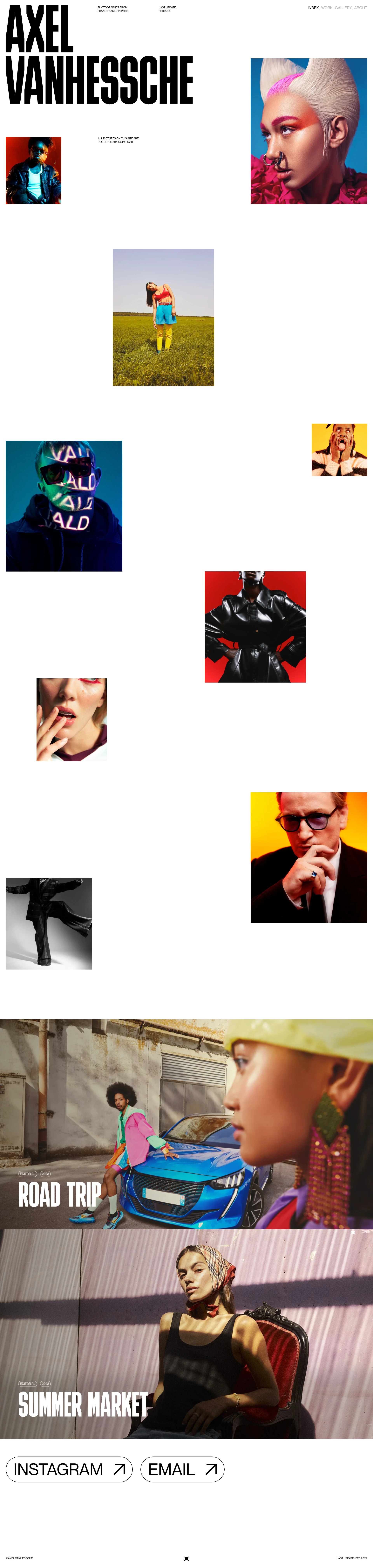 Axel Vanhessche Landing Page Example: Axel Vanhessche is a french talented portrait photographer based in Paris who captures the essence of his subjects through his lens.