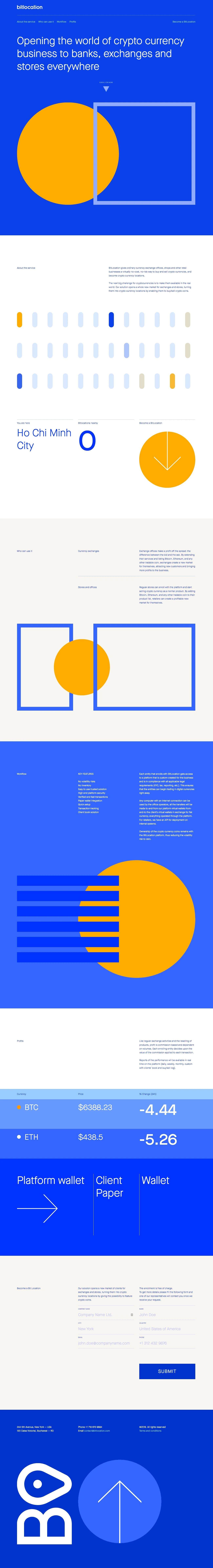 BitLocation Landing Page Example: Opening the world of crypto currency business to exchanges and stores everywhere