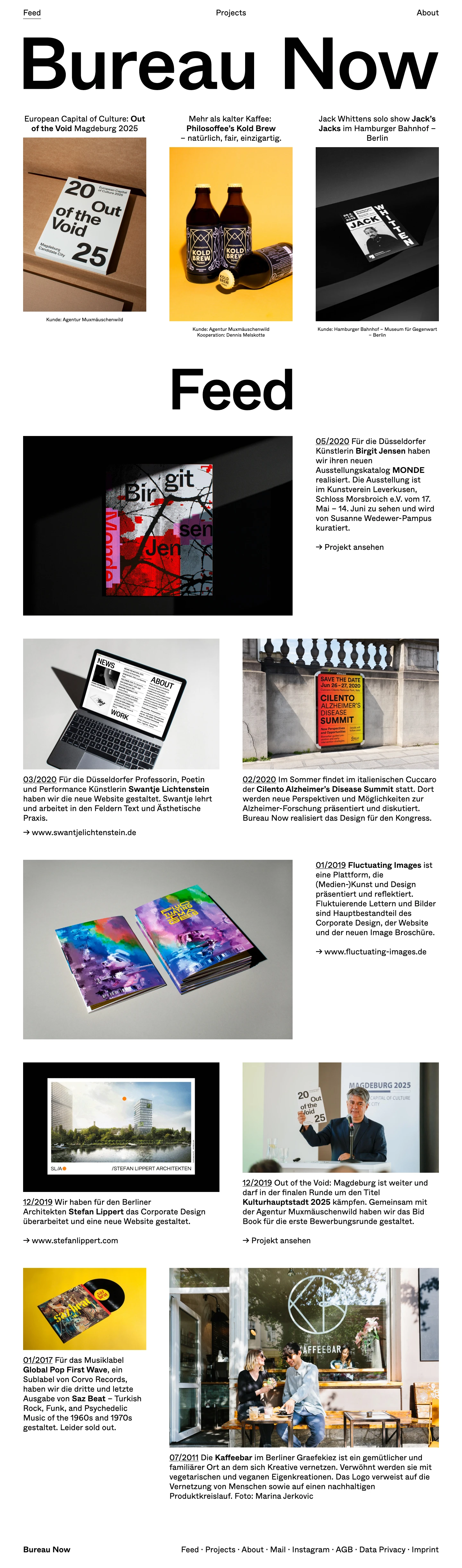 Bureau Now Landing Page Example: Bureau Now is an interdisciplinary design studio with a focus on the here and now. A place without past and future. What matters is the now. We recognize social, cultural and social potential, which we transform into timeless and sustainable design.