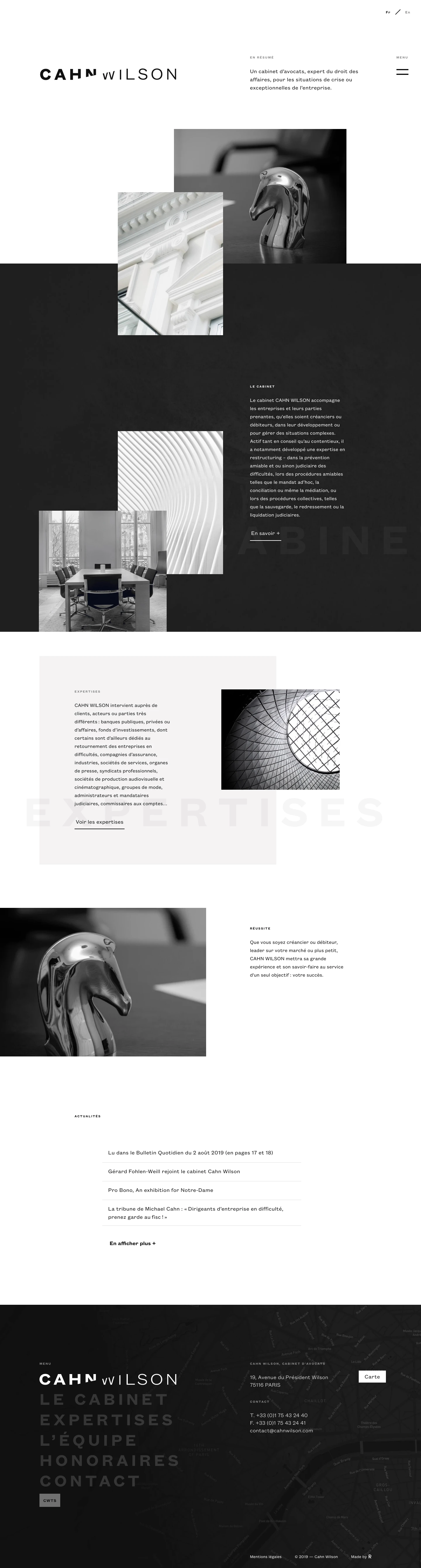 Cahn Wilson Landing Page Example: A business firm dedicated to resolving the difficulties of the company and its stakeholders, serving if possible as soon as possible to prevent risks, but obviously defending, if necessary, the restoration of all the rights involved.