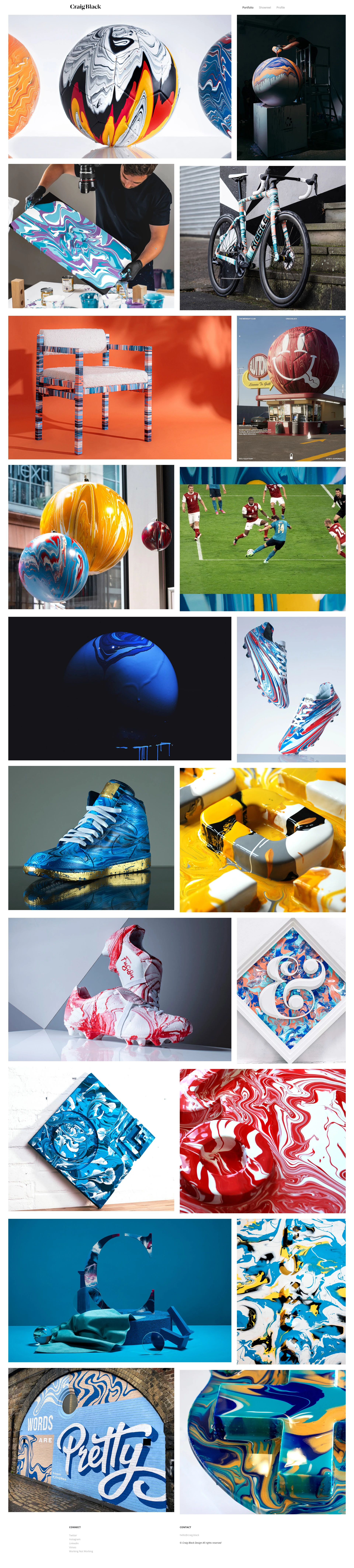 Craig Black Landing Page Example: Craig Black is a Scottish Visual Artist best known for his Acrylic Fusion technique. He specialises in bespoke artwork, murals, and installations, he believes in creating exciting and engaging visuals whilst maintaining originality across all of his work.