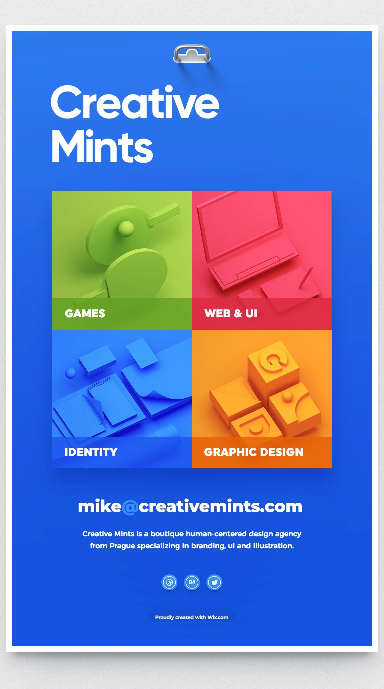 Creative Mints Landing Page Example: Creative Mints is a boutique human-centered design agency from Prague specializing in branding, ui and illustration.