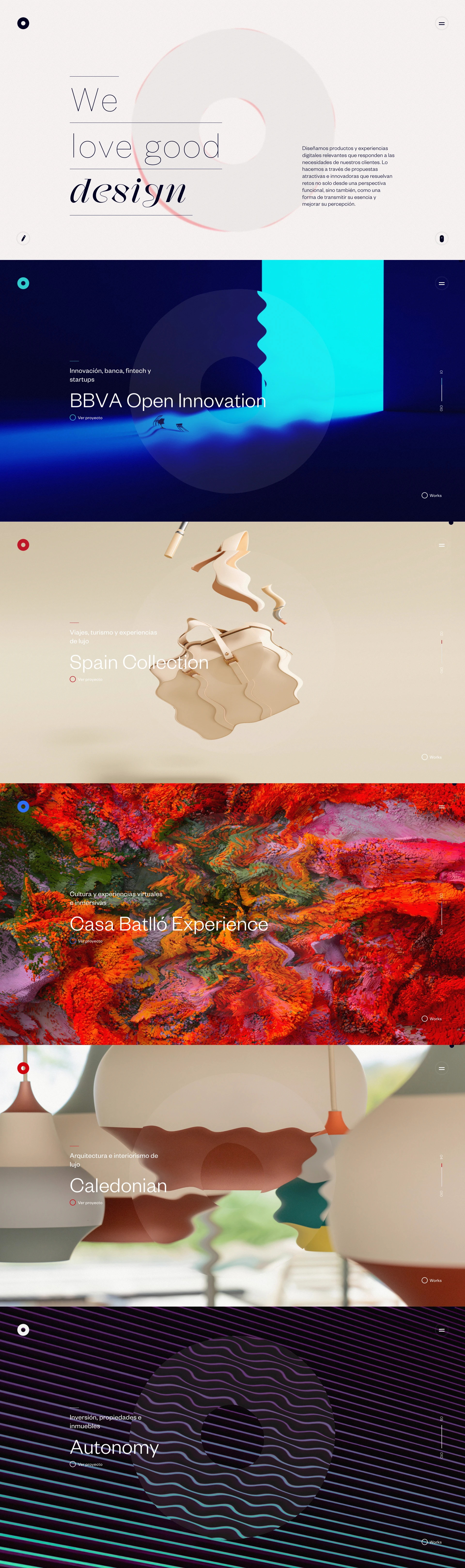 Dgrees Studio Landing Page Example: We love good design. At Dgrees we use design to find attractive creative proposals not only in a functional sense, but above all aesthetically.