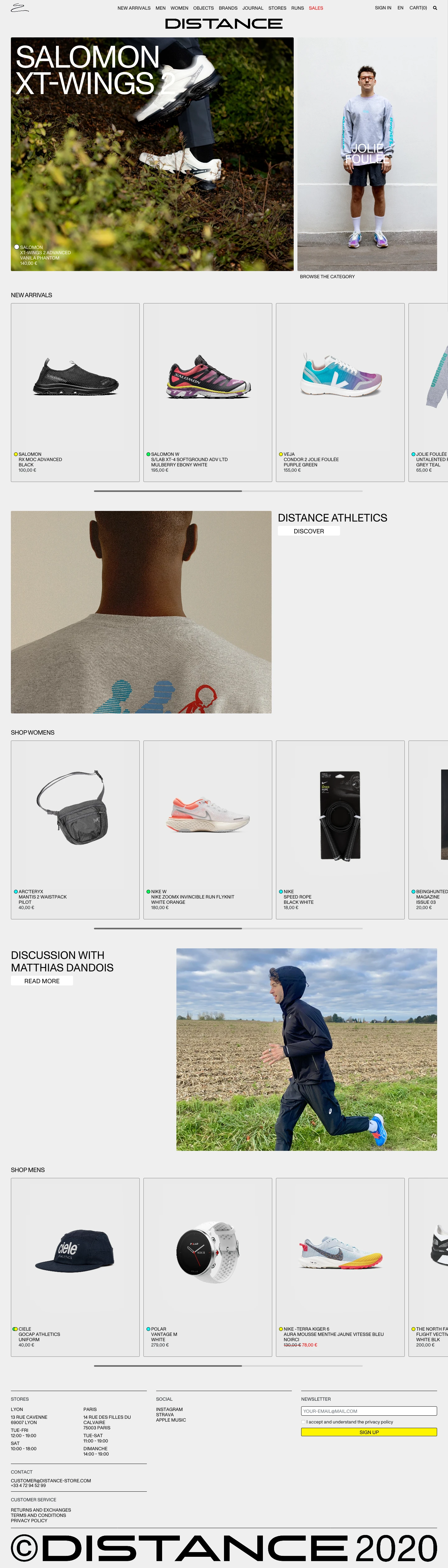 DISTANCE Landing Page Example: Running specialist - For all runners.