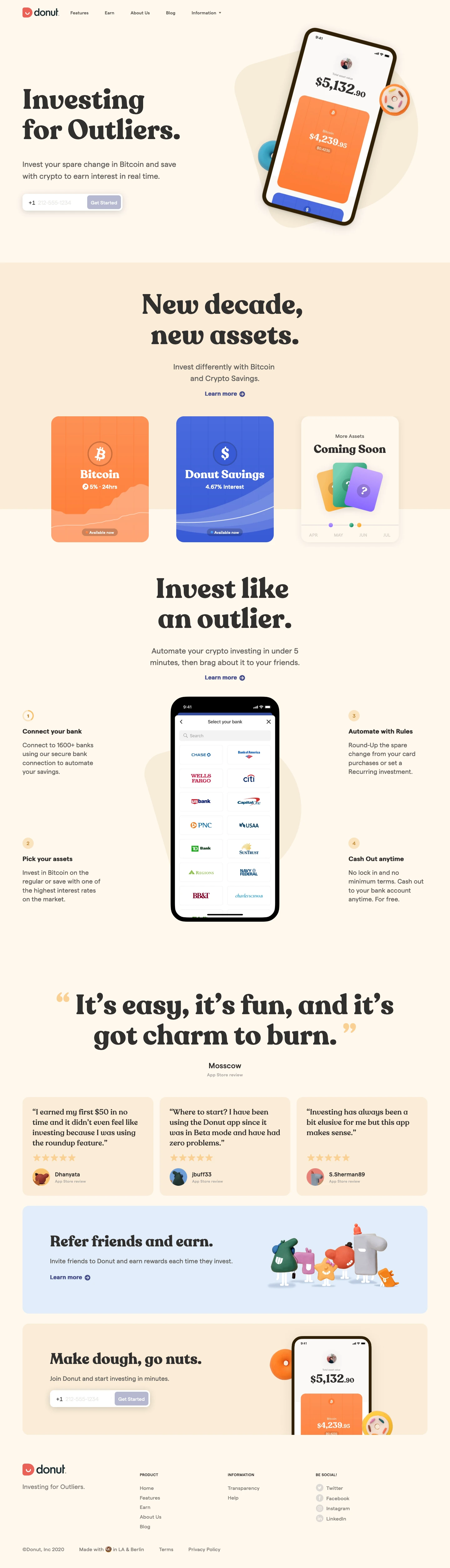 Donut - Landing Page Design | Lapa Ninja