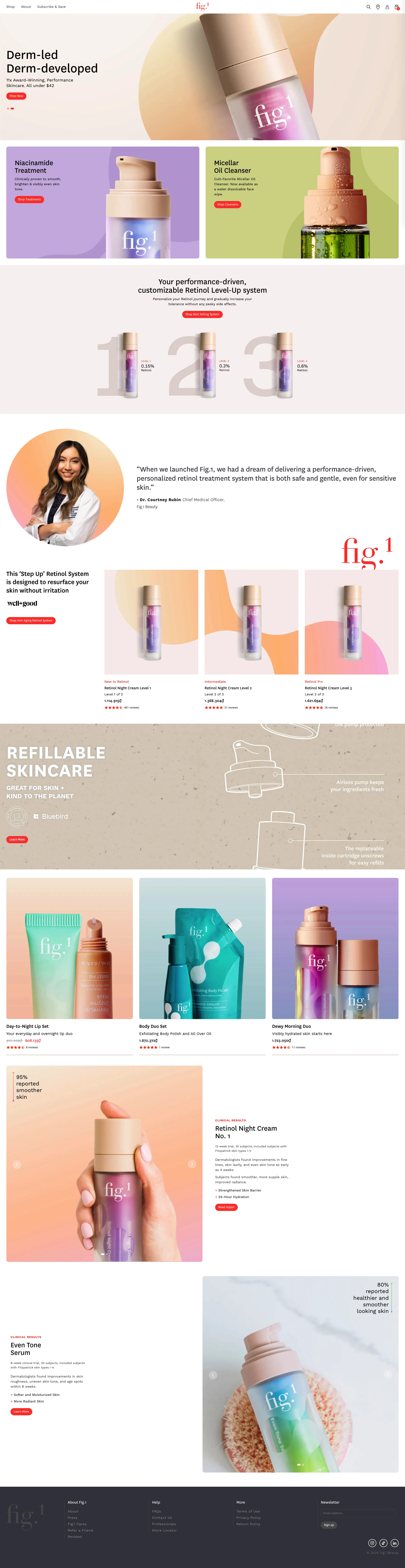 Fig.1 Beauty Landing Page Example: We're committed to removing barriers to skin health. That's why we pair free access to licensed skincare experts with expert-created, high-performance and high-quality skincare that's affordable for daily use.