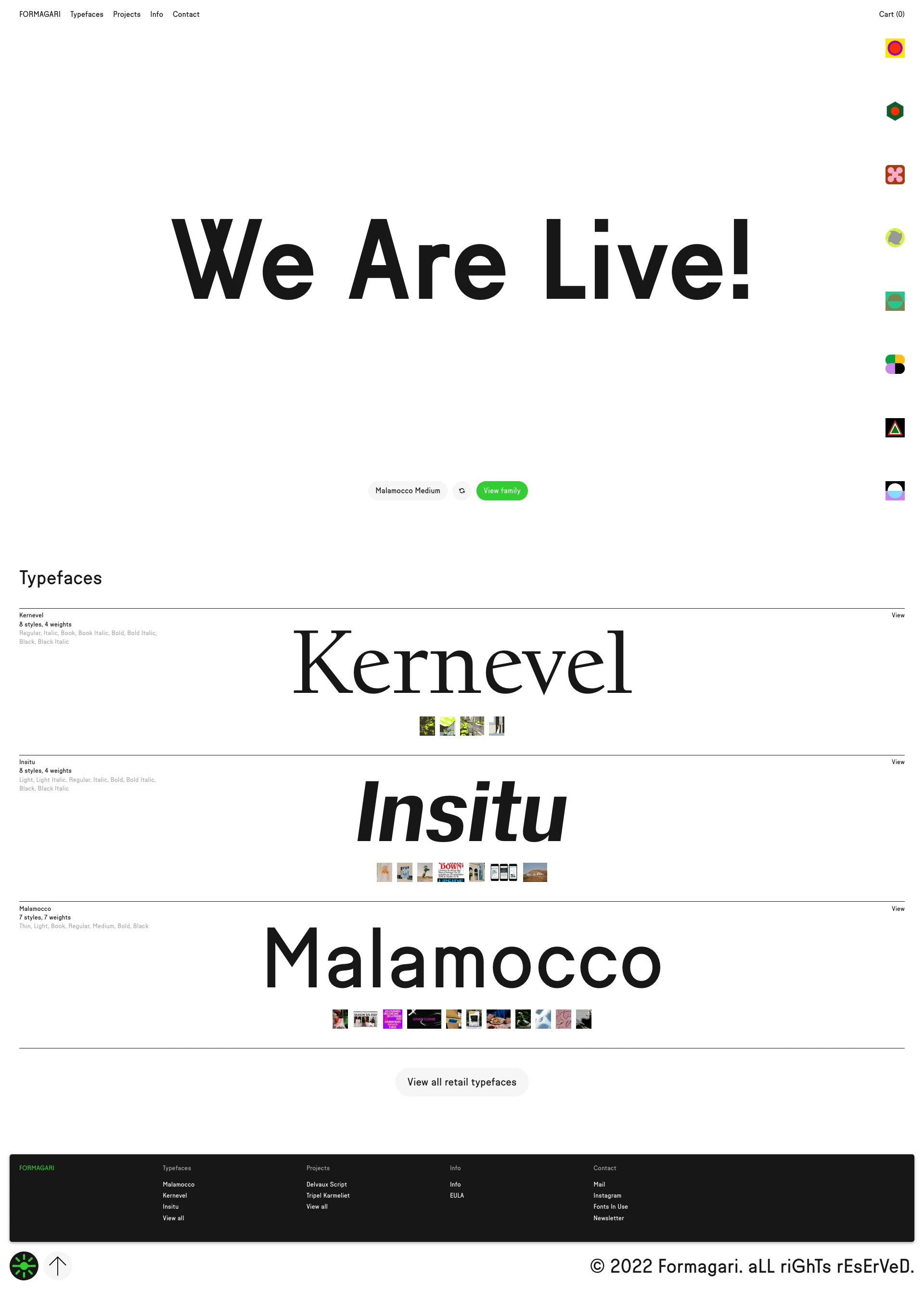 Formagari Landing Page Example: Formagari is an independent type foundry run by Emmanuel Besse in Marseille, France. We aim to produce quality and singular typefaces and to have fun while doing it.