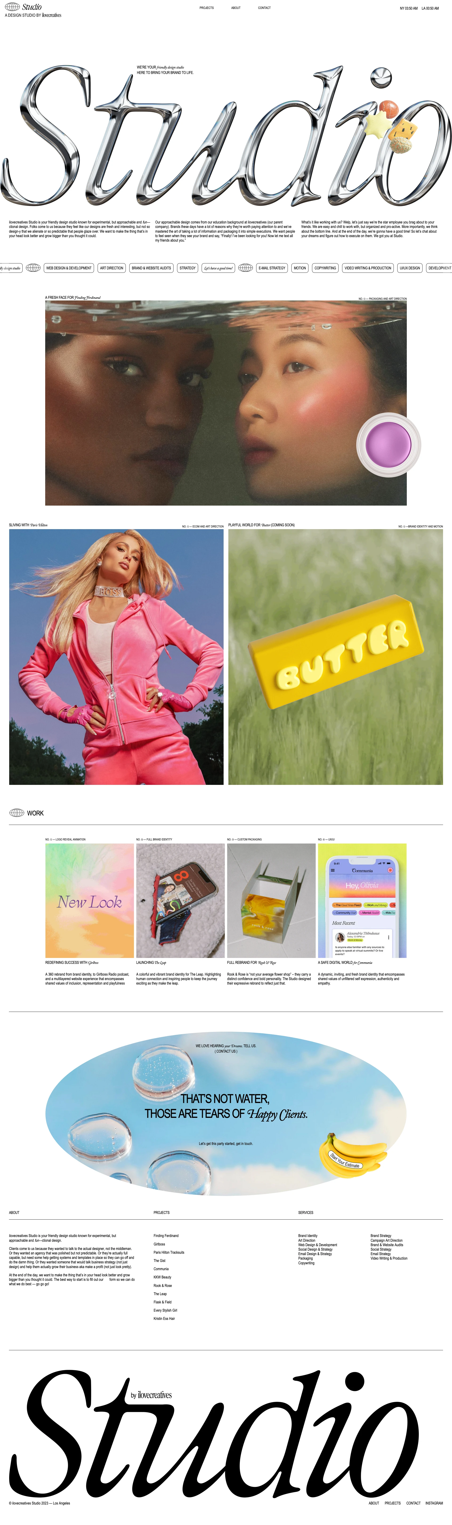 ilovecreatives Studio Landing Page Example: ilovecreatives Studio is your friendly design studio known for experimental, but approachable and fun—ctional design. Folks come to us because they feel like our designs are fresh and interesting, but not so design-y that we alienate or so predictable that people glaze over. We want to make the thing that’s in your head look better and grow bigger than you thought it could.