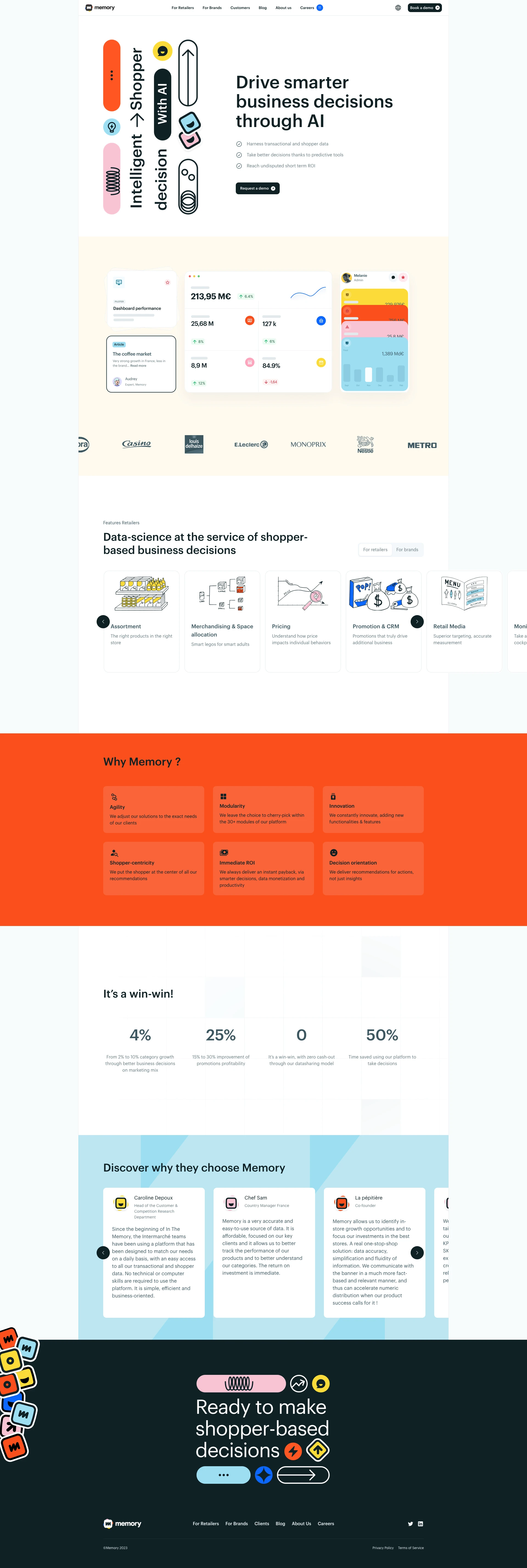 In The Memory Landing Page Example: 
