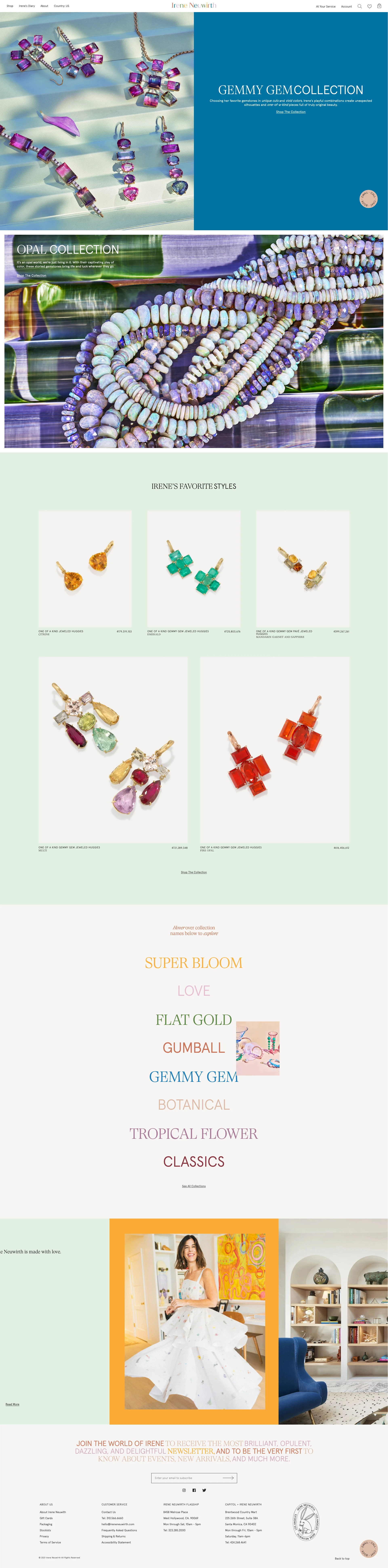 Irene Neuwirth Landing Page Example: The official website of Irene Neuwirth. Shop original jewelry for women designed and hand-crafted in Los Angeles with imagination and heart. Celebrating uniqueness and vibrant vision, each handmade piece from earrings, necklaces, bracelets to rings are held to high standards of creativity, quality and craftsmanship.