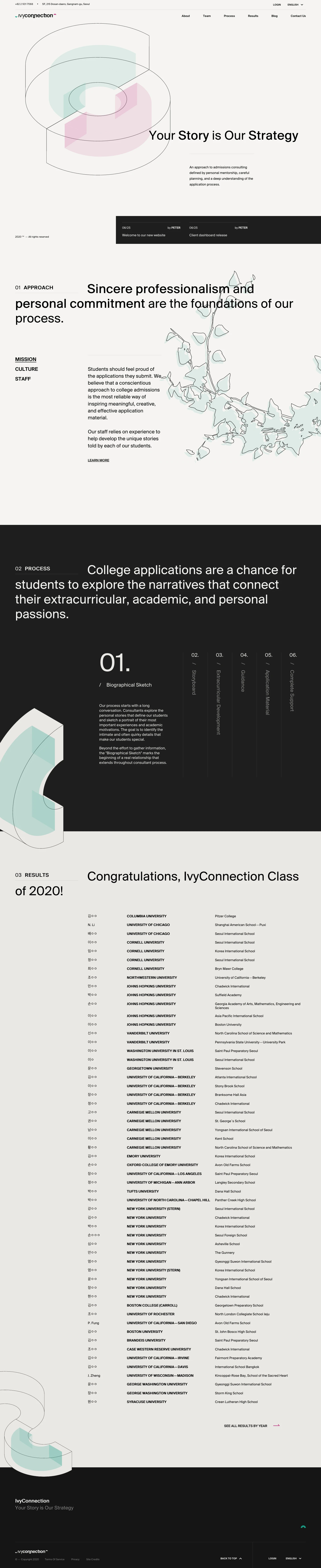 IvyConnection Landing Page Example: Our goal is to push the boundaries of extracurricular and personal growth in high school.