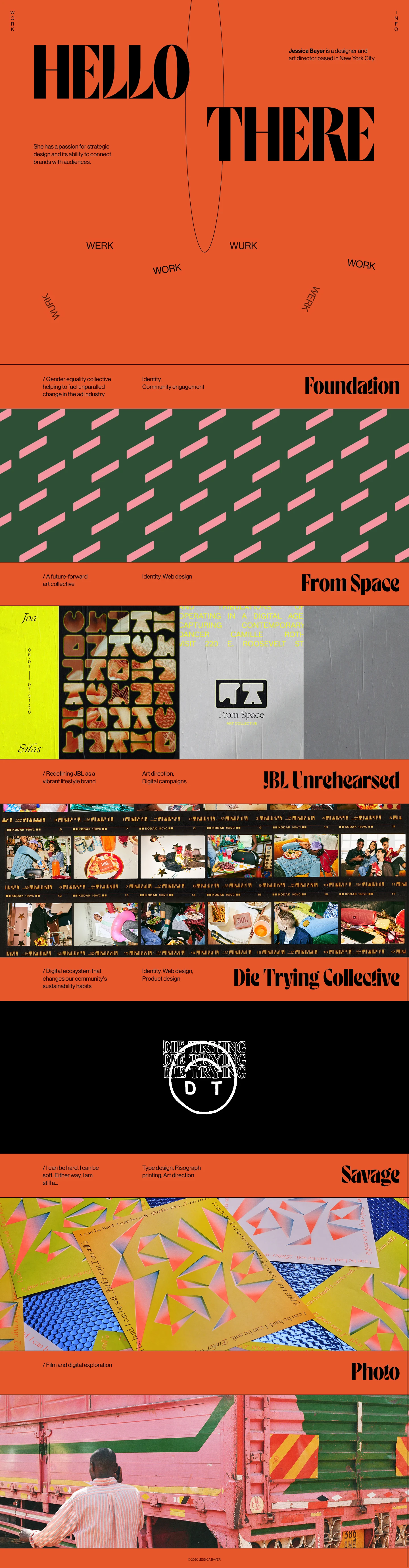 Jessica Bayer Landing Page Example: Jessica Bayer is a designer and art director based in New York City. She has a passion for strategic design and its ability to connect brands with audiences.