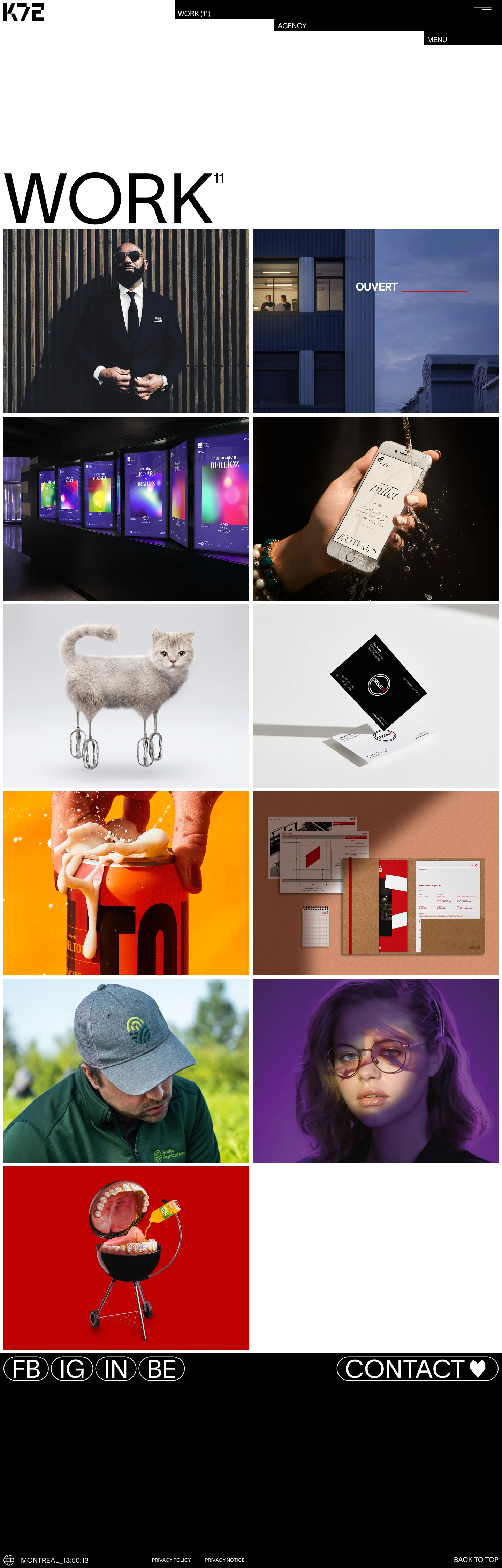 K72 Agency Landing Page Example: K72 is an agency that builds brands from every angle. Today, tomorrow and years from now. We think the best sparks fly when comfort zones get left behind and friction infuses our strategies, brands and communications with real feeling. We’re transparent, honest and say what we mean, and when we believe in something, we’re all in.