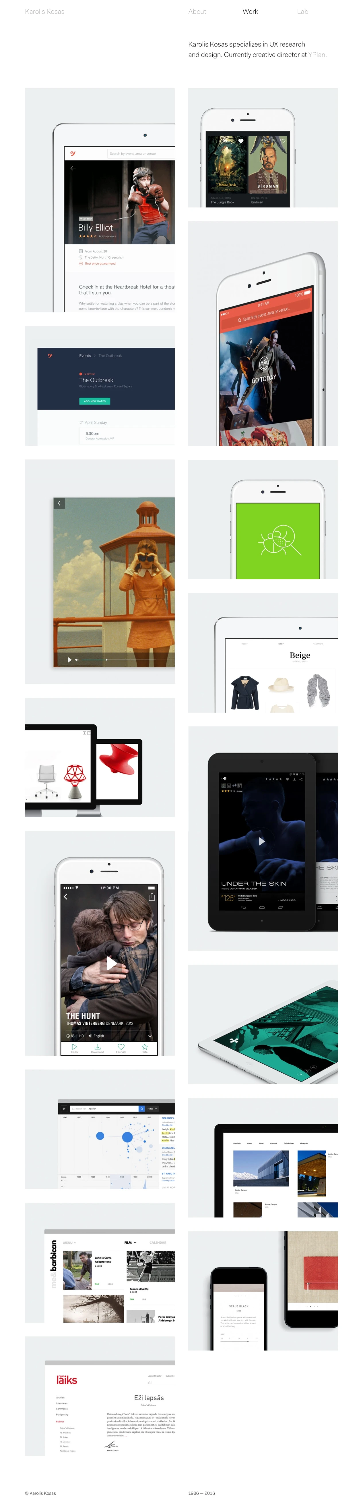 Karolis Kosas Landing Page Example: Karolis Kosas specializes in UX research and design. 