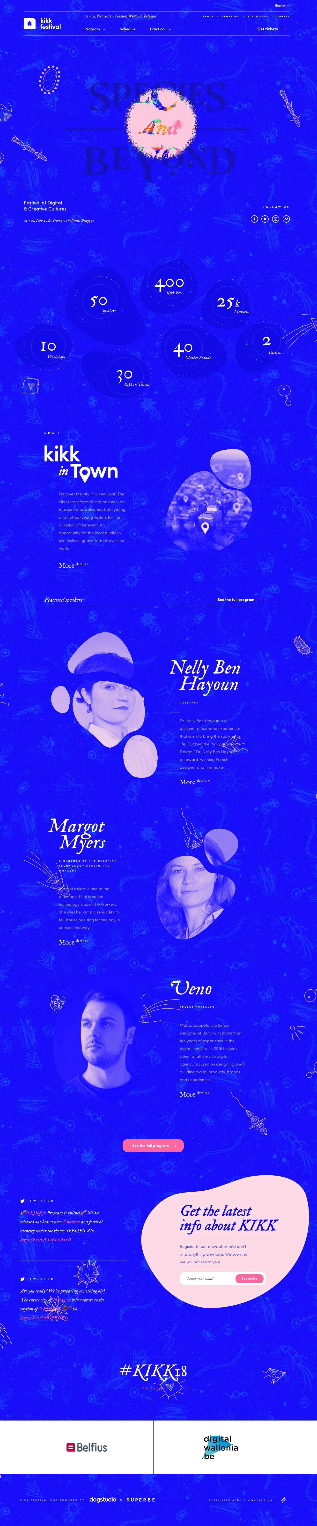 KIKK Festival 2018 Landing Page Example: KIKK Festival 2018. 01 - 04 Nov 2018, Namur, Wallonie, Belgique
