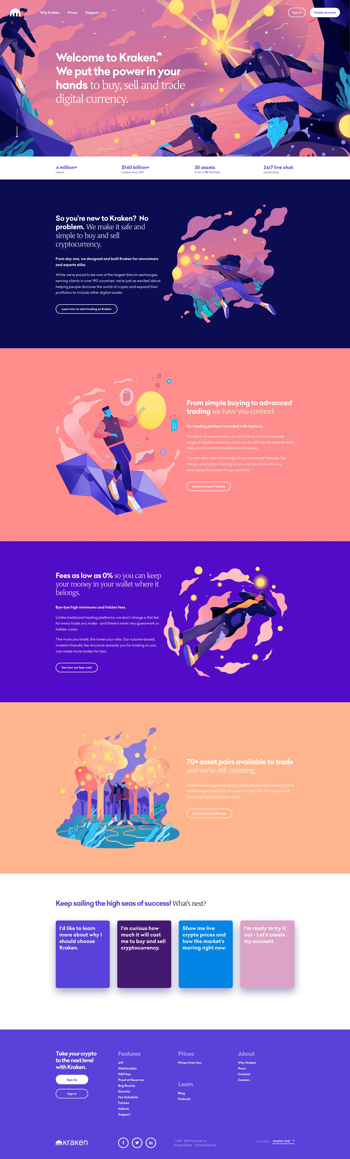 Kraken - Landing Page Design | Lapa Ninja