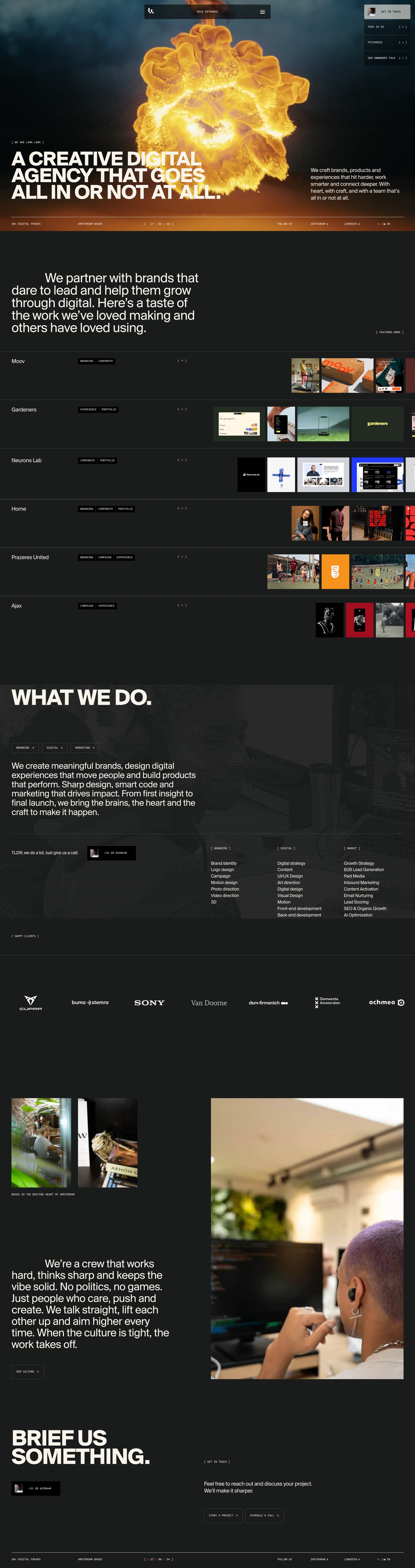 Lama Lama Landing Page Example: Discover Lama Lama, an Amsterdam-based creative digital agency. Explore innovative solutions to elevate your brand. Visit us to learn more!