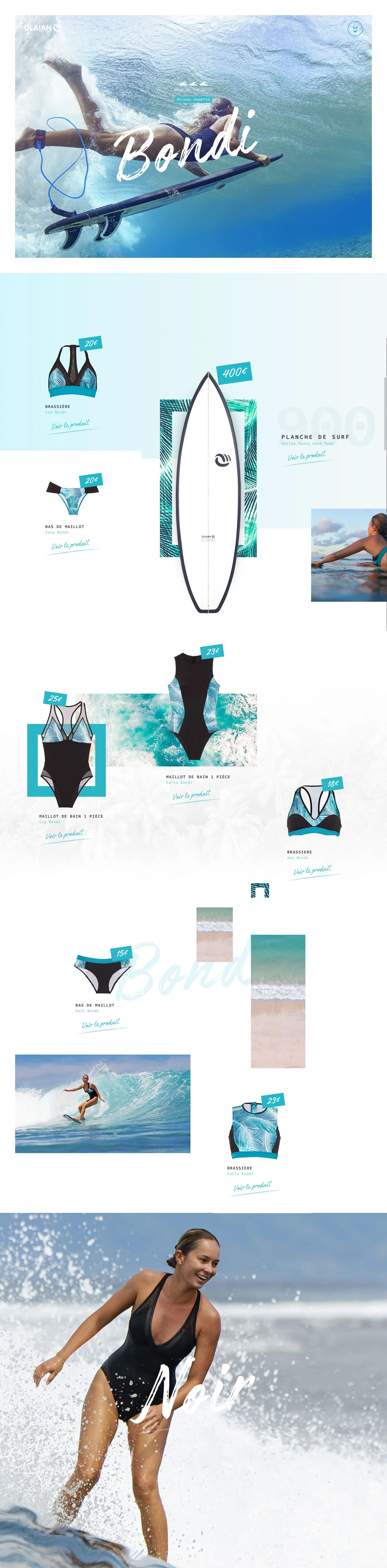 OLAIAN Landing Page Example: Lookbook - Swimwear Summer 2018