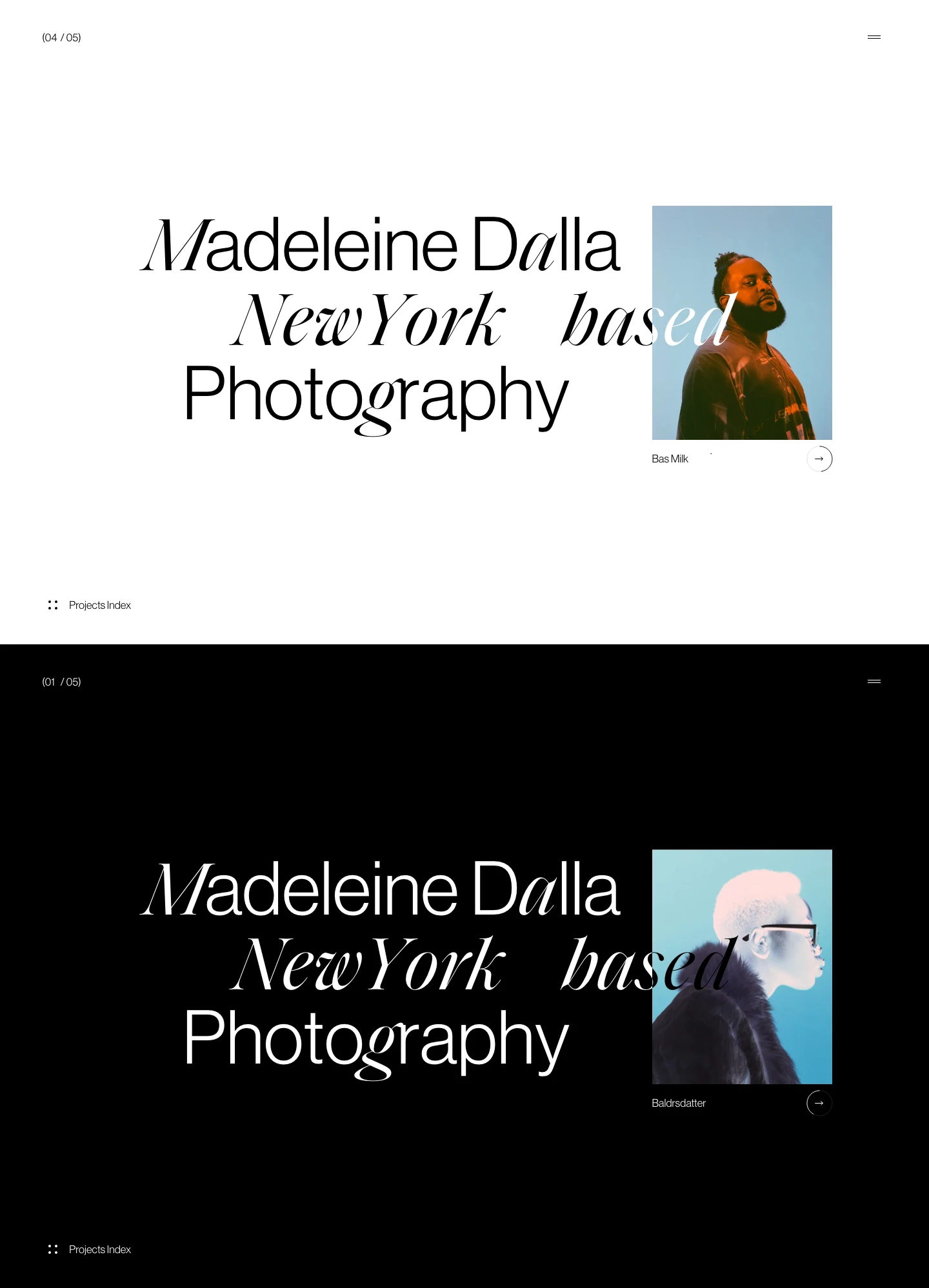 Madeleine Dalla Landing Page Example: Hello, I'm Madeleine. I'm a photographer from Sweden (made in Nicaragua) living in New York. Available for commissions worldwide.