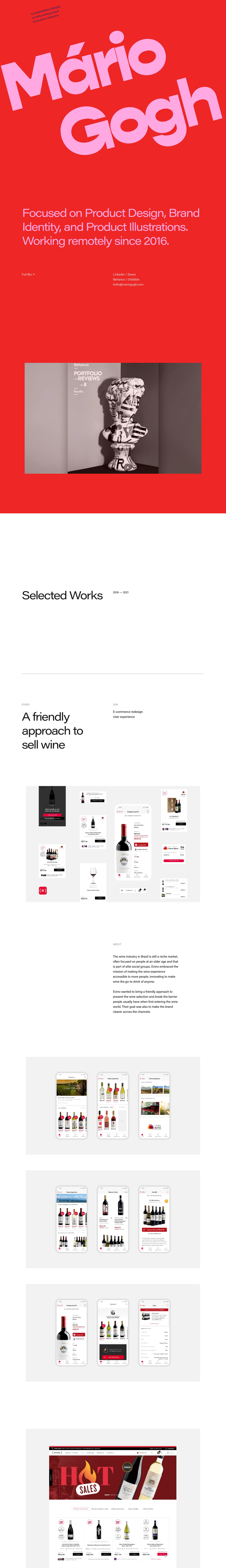 Mario Gogh Landing Page Example: A multidisciplinary designer experienced in digital products & websites. Based in Brasília, Brazil.🇧🇷