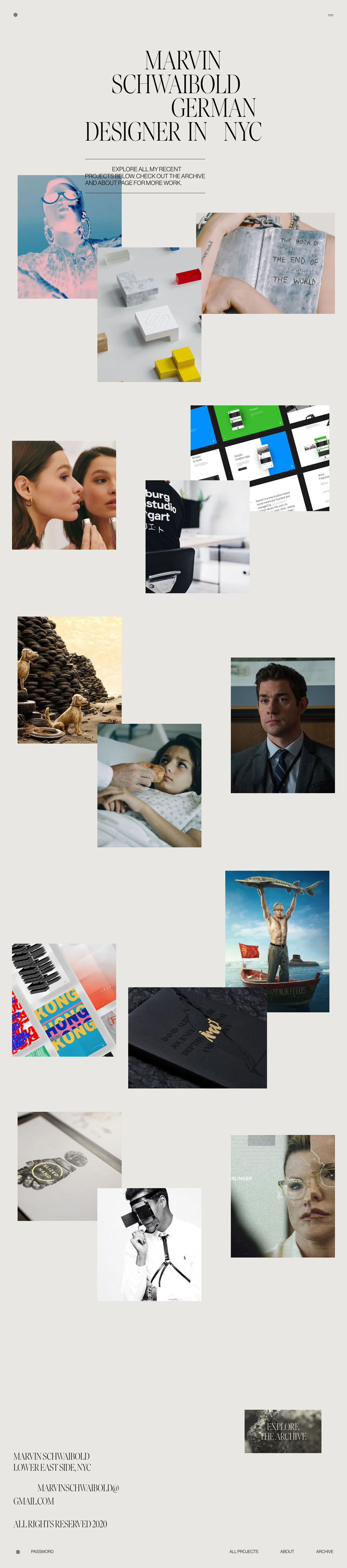Marvin Schwaibold Landing Page Example: Art Director, Senior Visual Designer working on Web Concepts @squarespace.