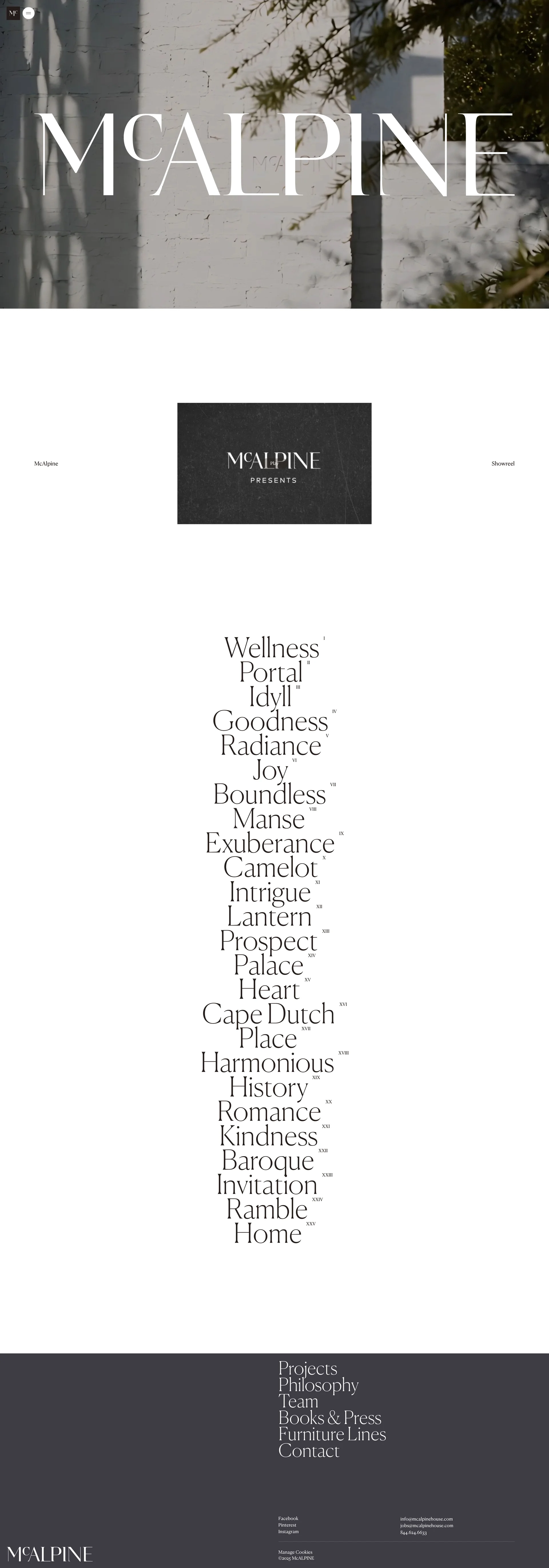 McALPINE Landing Page Example: Residential Architecture and Interior Design Partnership. We find sanctuary in a place that mirrors our soul. The best house is the house that looks like how we feel inside.