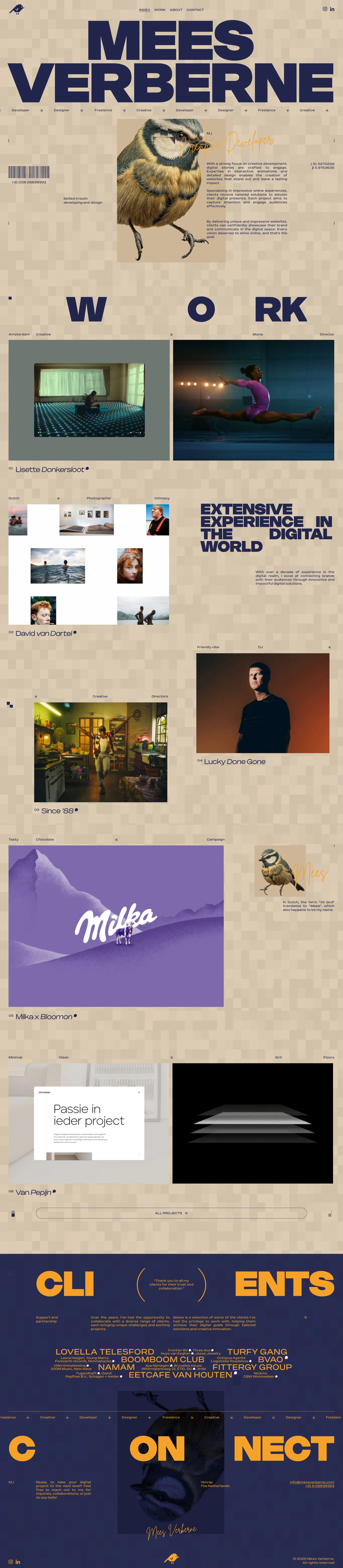 Mees Verberne Landing Page Example: Crafting engaging digital stories with a focus on creative development, interactive animations, and detailed design for impactful websites.
