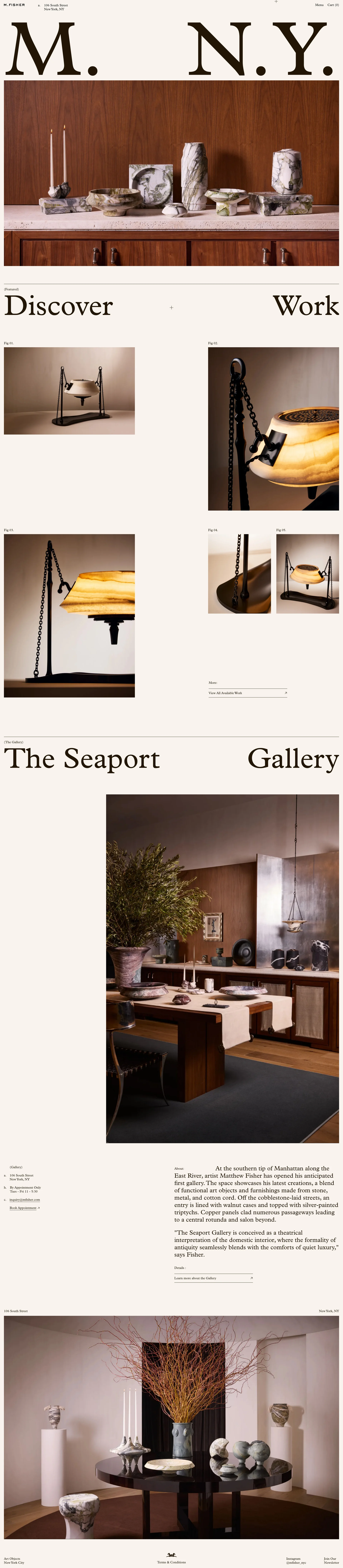 M.Fisher Landing Page Example: Matthew Fisher’s practice is marked by a fascination with objects and their relationships with people.