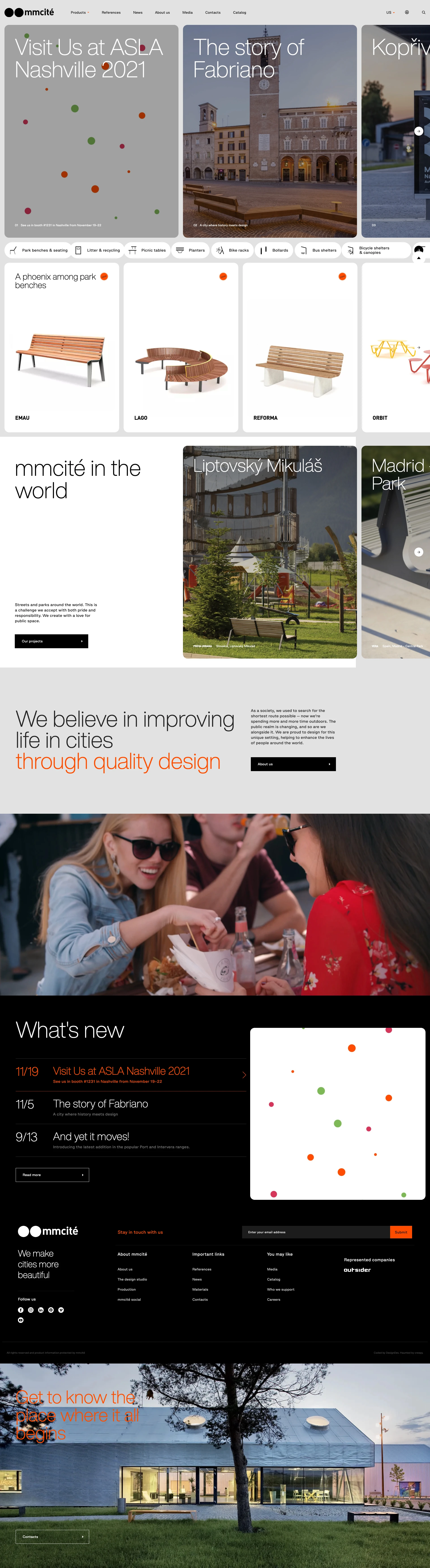 mmcité Landing Page Example: We make cities smart and beautiful.