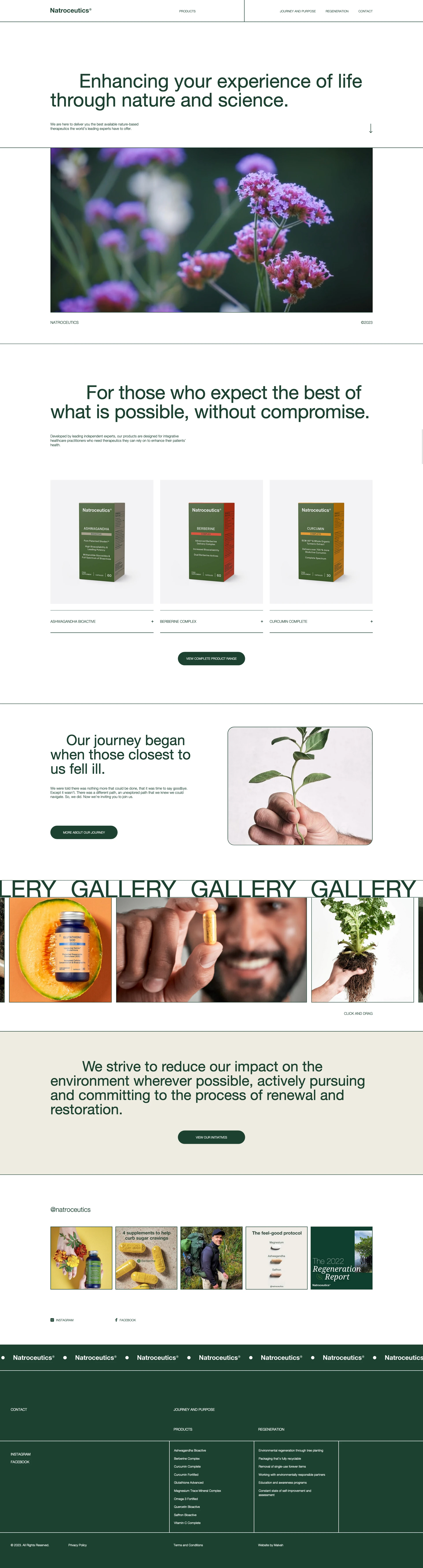 Natroceutics Landing Page Example: Enhancing your experience of life through nature and science. We are here to deliver you the best available nature-based therapeutics the world’s leading experts have to offer.