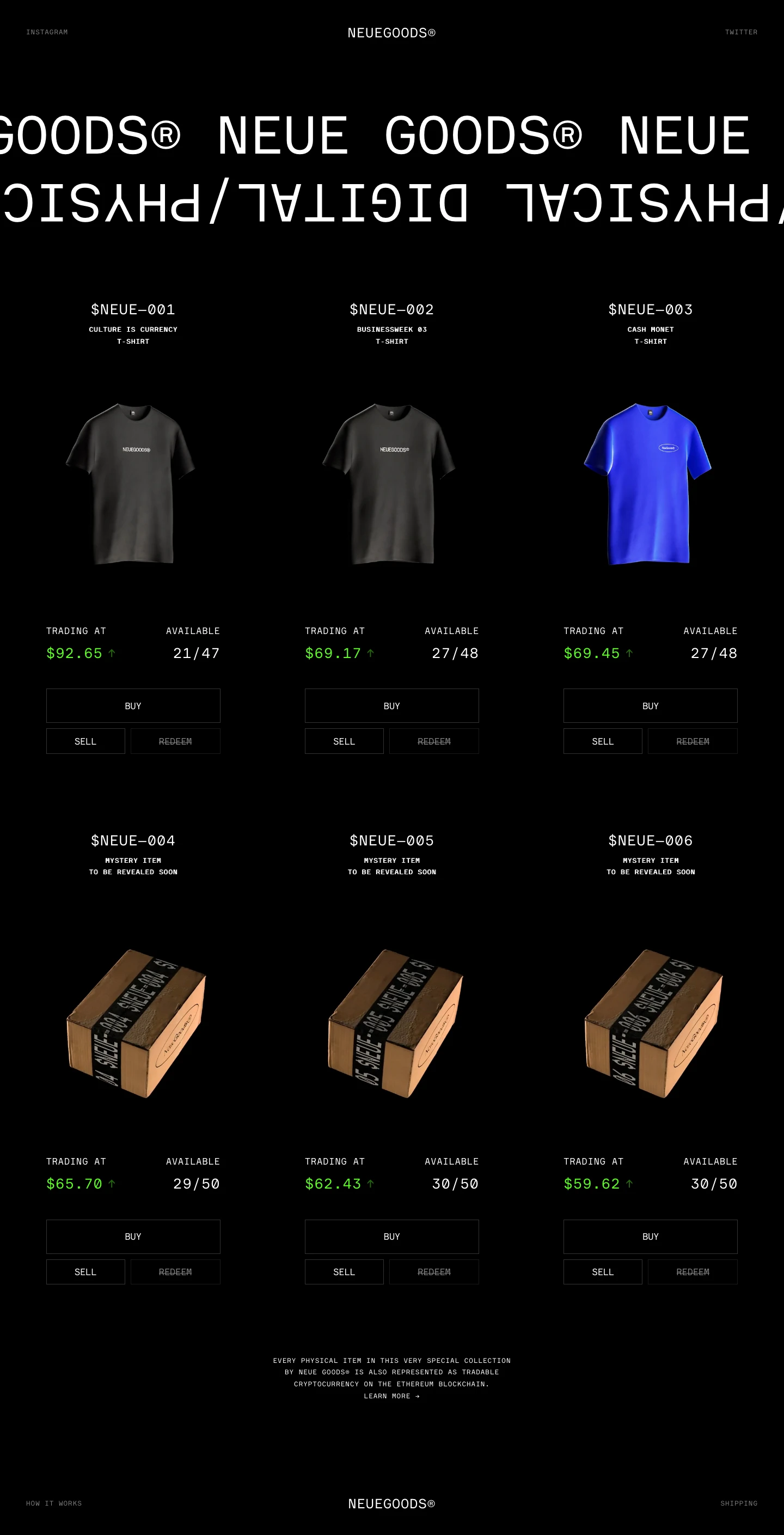 Neue Goods Landing Page Example: Neue Goods is a clothing label from Sydney, Australia creating high quality goods for designers, creatives and anyone with their eye on the internet.
