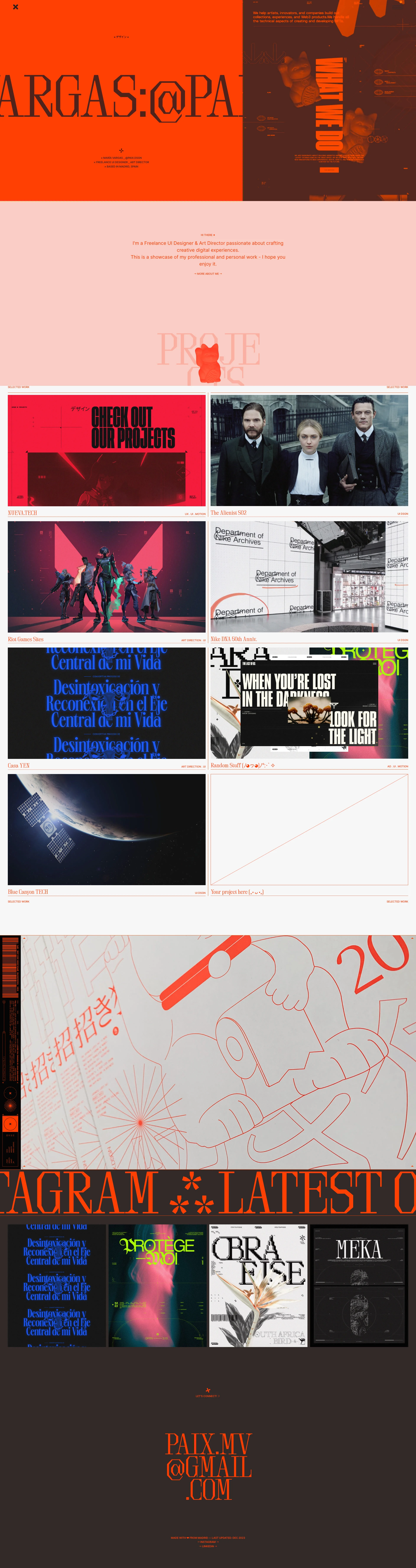 PaixDsgn Landing Page Example: I'm a Freelance UI Designer & Art Director passionate about crafting creative digital experiences. This is a showcase of my professional and personal work - I hope you enjoy it.