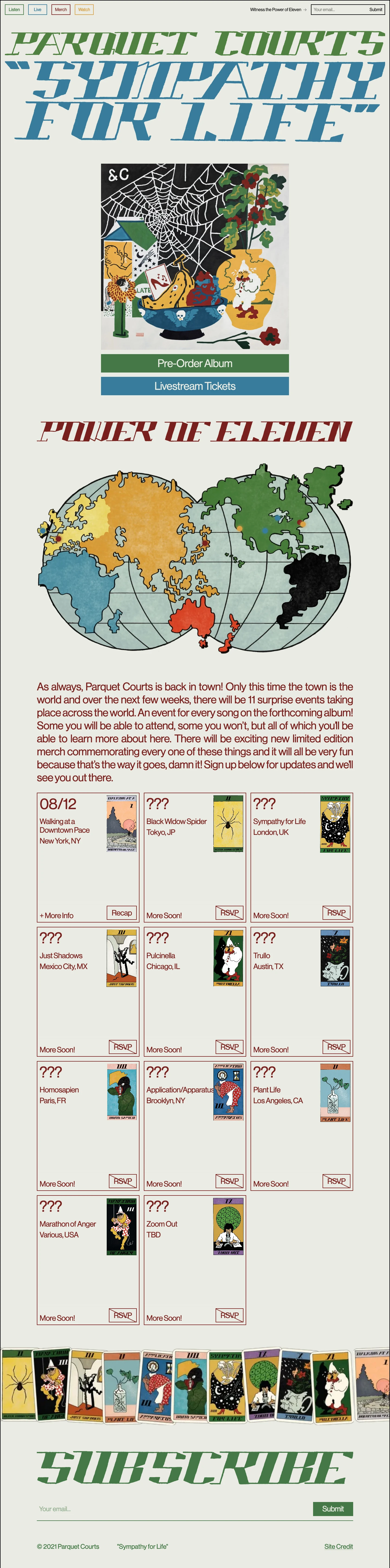 Parquet Courts Landing Page Example: Sympathy For Life, the new album from Parquet Courts. Available October 22nd.