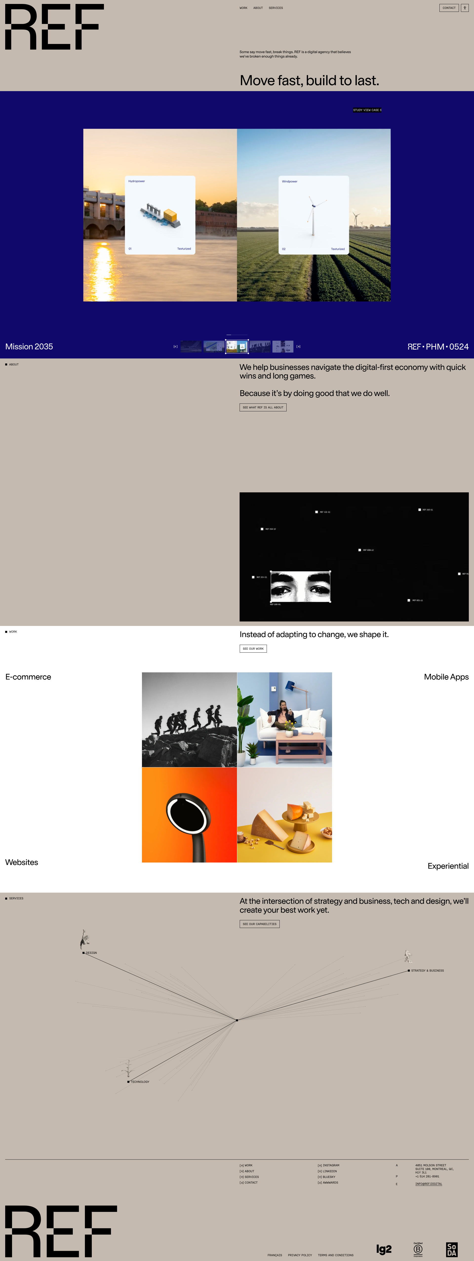 REF Digital Agency Landing Page Example: Discover how REF helps businesses thrive in a digital-first economy with quick wins, long-term growth, and memorable digital experiences.