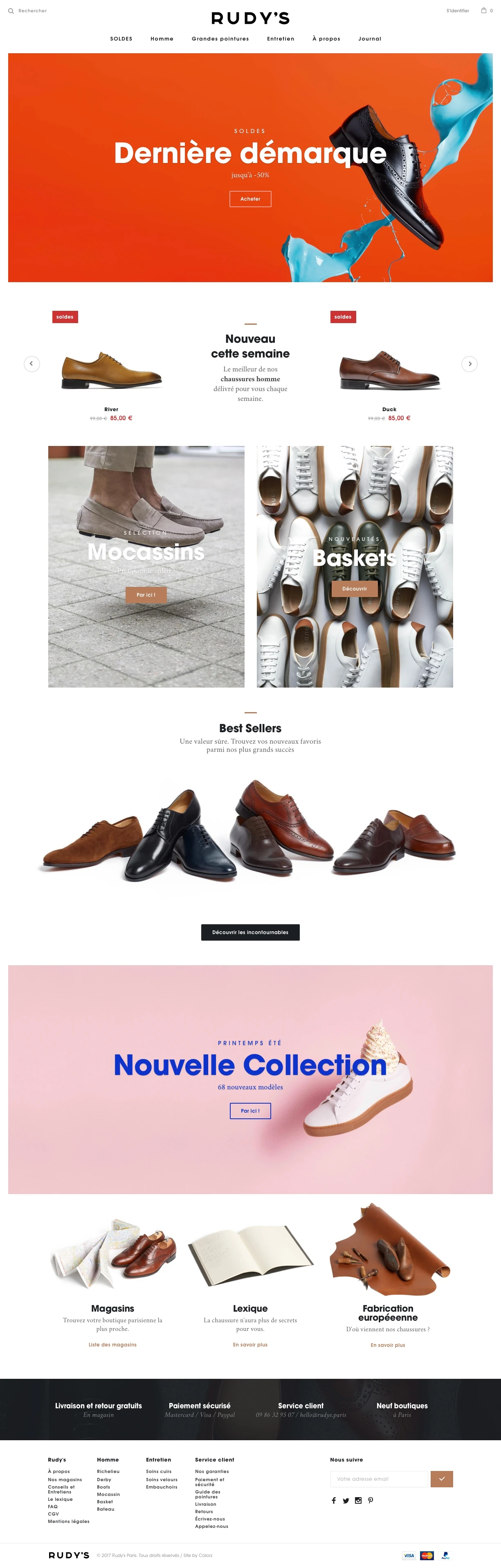 Rudy's Landing Page Example: The best of man shoes delivered to you every week.