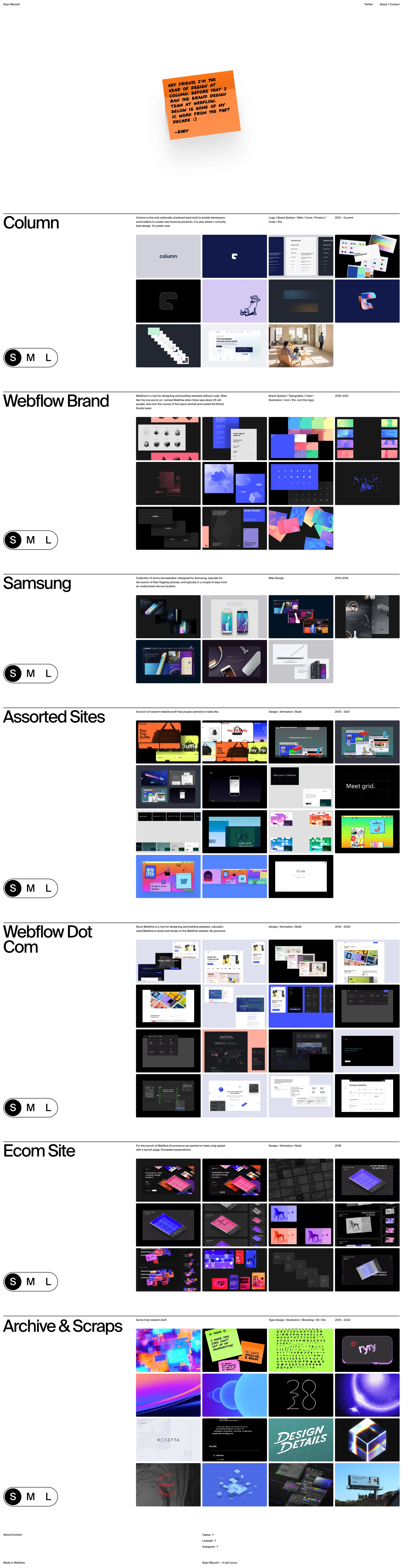 Ryan Miyoshi Landing Page Example: My name is Ryan Miyoshi (used to be Ryan Morrison but I got married woo!) and I've been working as a designer and creative for over 10 years. I love all things design, whether the task at hand is pixel-aligning icons, building websites, or leading a multidisciplinary team.