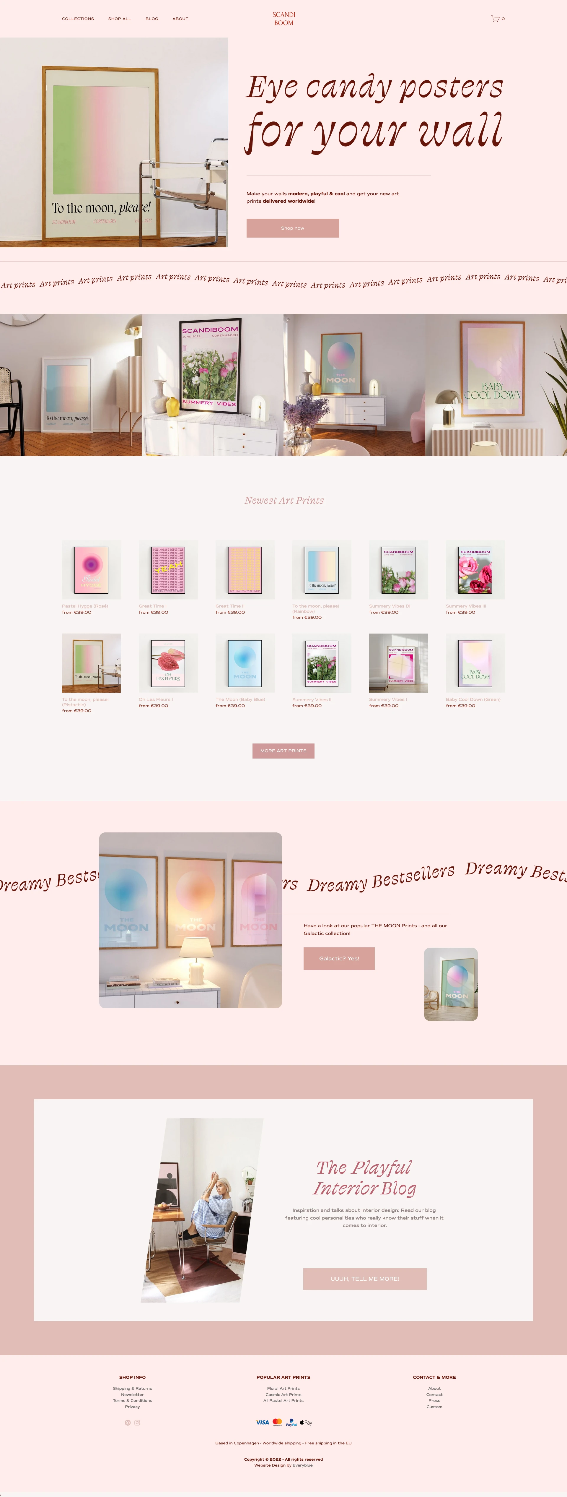 SCANDIBOOM Landing Page Example: Eye candy posters for your wall: Discover beautiful pieces to enhance your interior! Worldwide shipping from Copenhagen, Denmark.