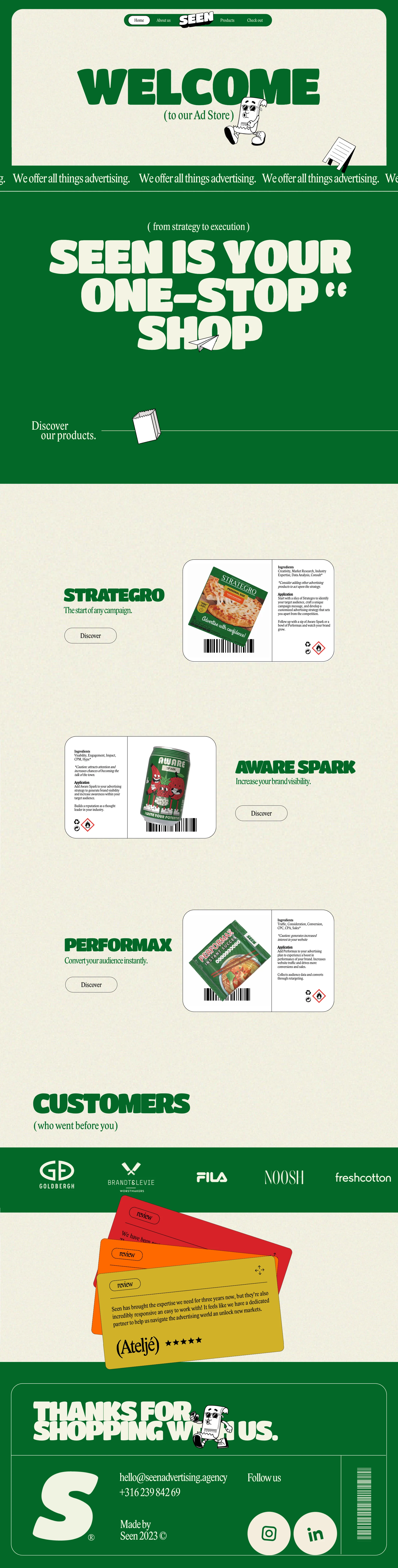 Seen Advertising Landing Page Example: We are a destination where campaign ideas come alive, audiences are captured and success stories take flight. With an office nestled in the heart of Amsterdam that bursts with inspiration, our space serves as a haven for imaginative minds and forward-thinking professionals.