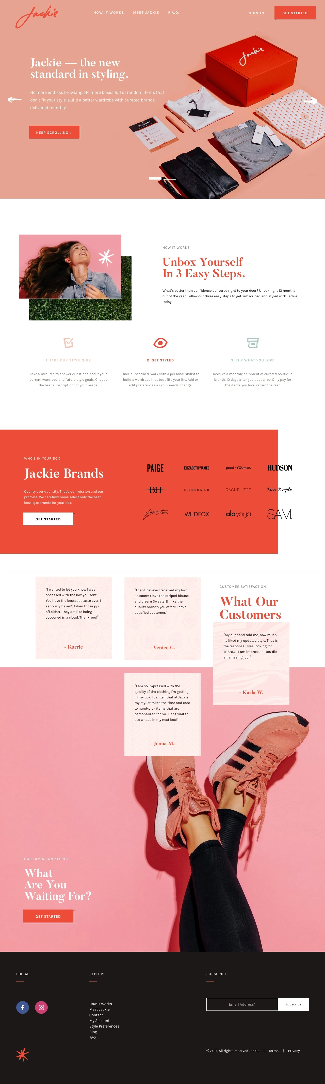 Jackie Landing Page Example: We wanted a better box. So we made one.