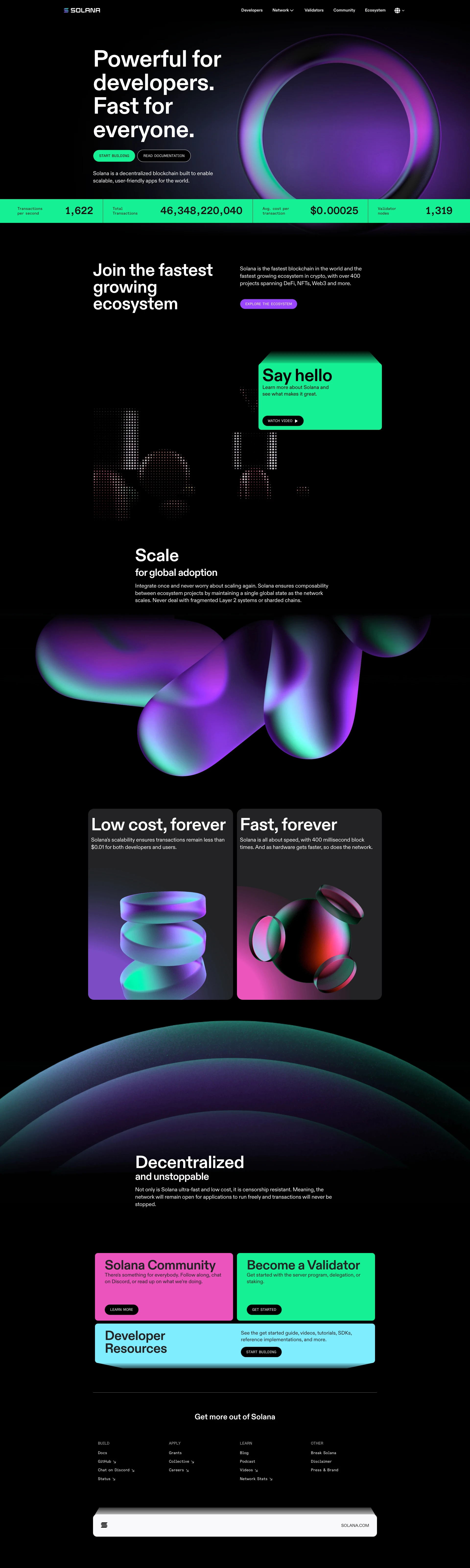 Solana - Landing Page Design | Lapa Ninja