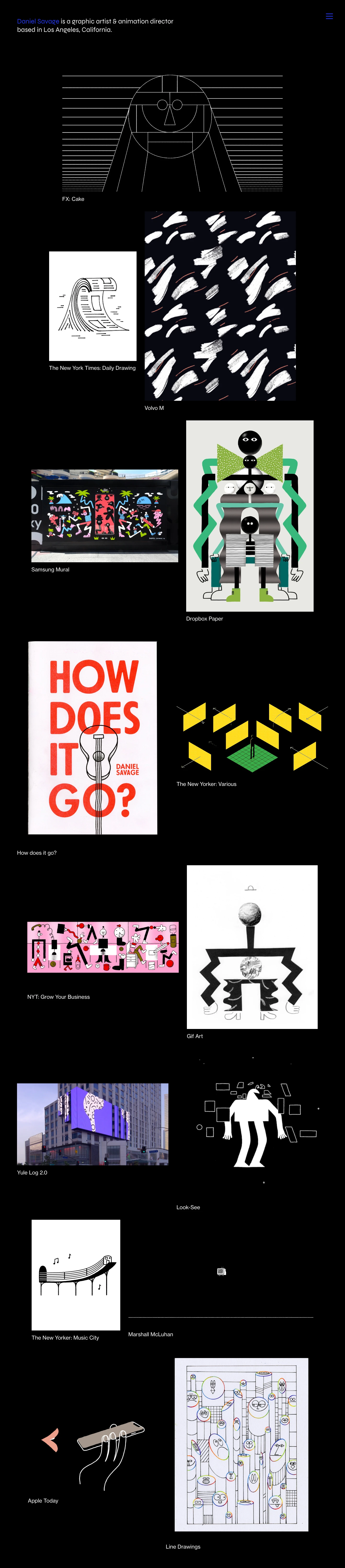 Daniel Savage Landing Page Example: Daniel Savage is a graphic artist & animation director based in Los Angeles, California.