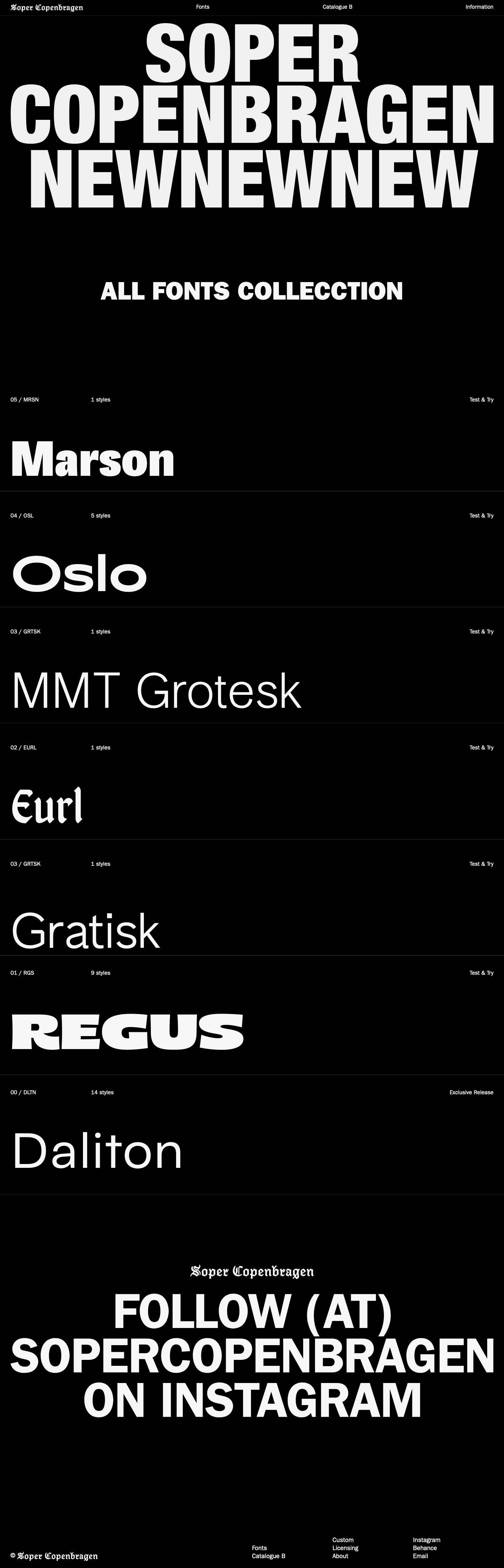 Soper Copenbragen Landing Page Example: Free Completed & Upcoming Fonts for Print, Desktop and Web with Unlimited License.