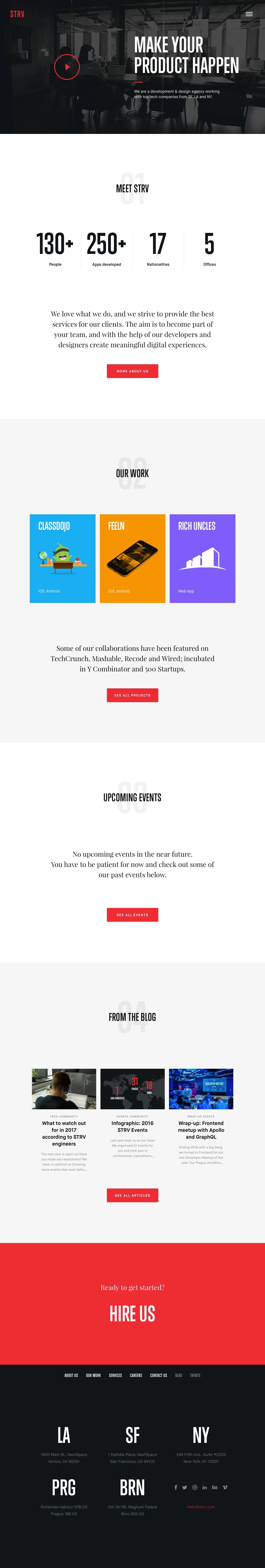 STRV Landing Page Example: The Fastest Way To Build Software