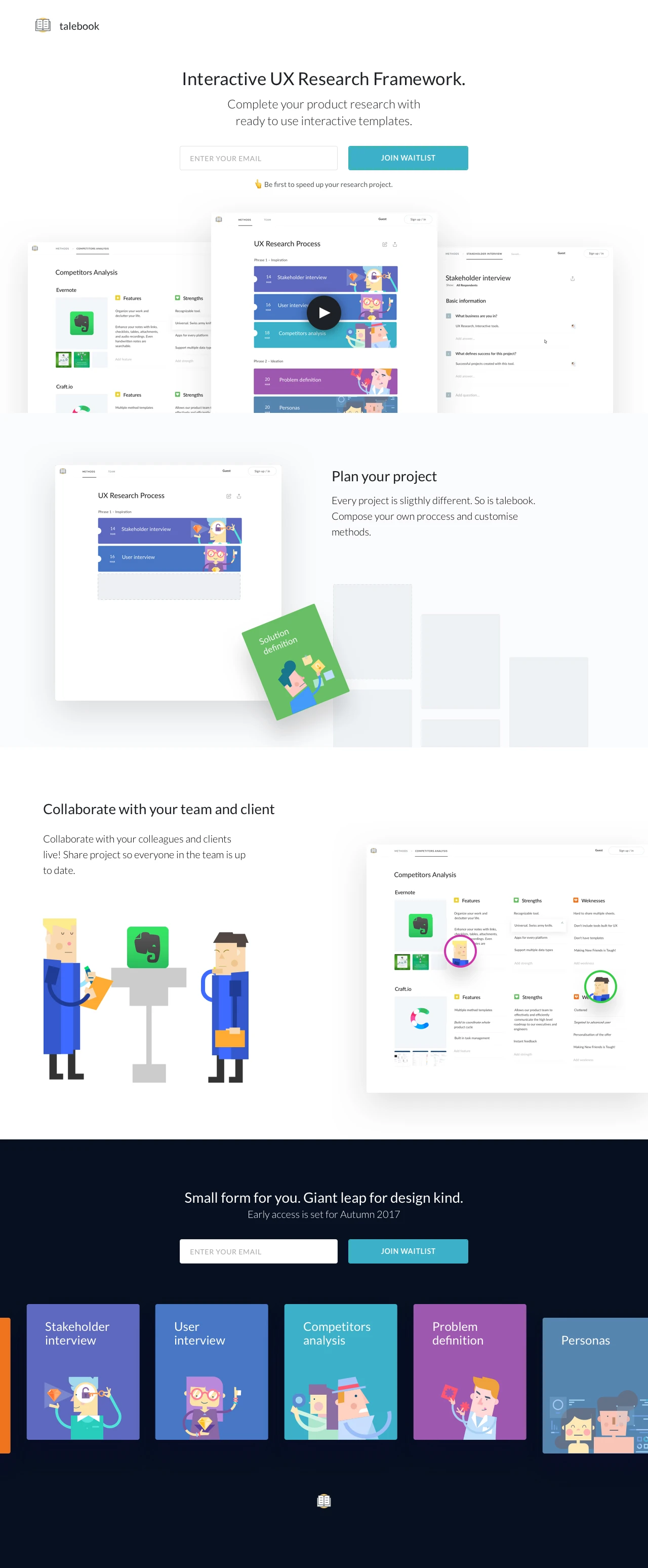 talebook Landing Page Example: Complete your product research with ready to use interactive templates.