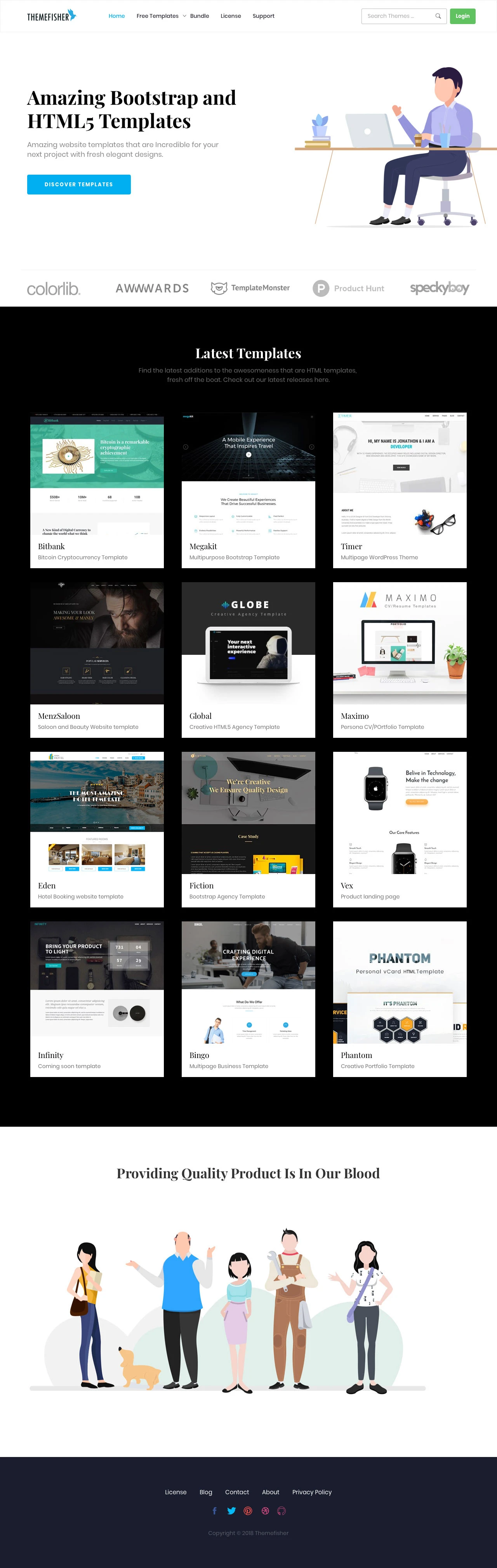 Themefisher Landing Page Example: Themefisher is a great hub of Responsive HTML5 Bootstrap Website Templates. We also have free and premium website templates in our collection