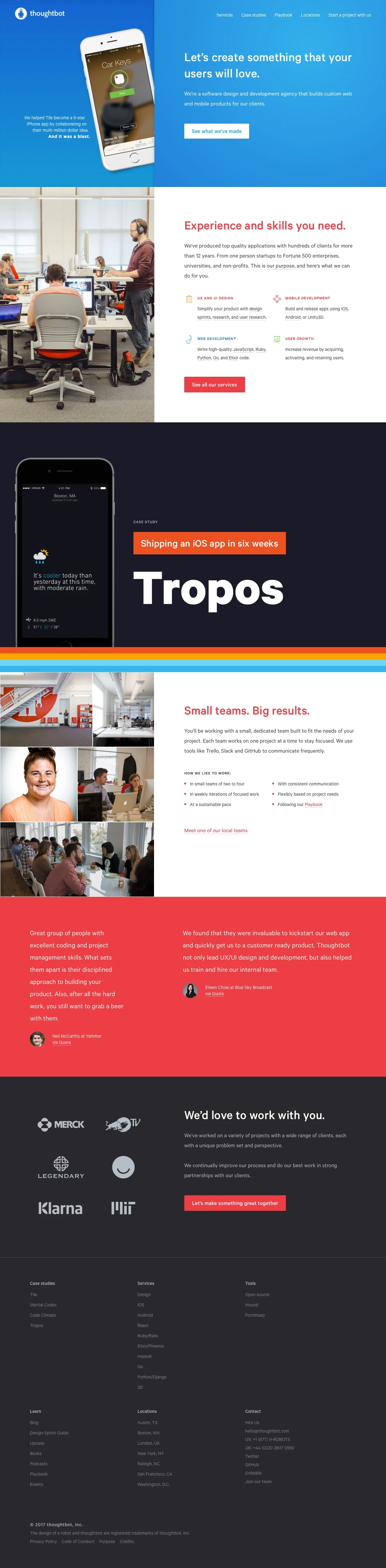 thoughtbot Landing Page Example: 