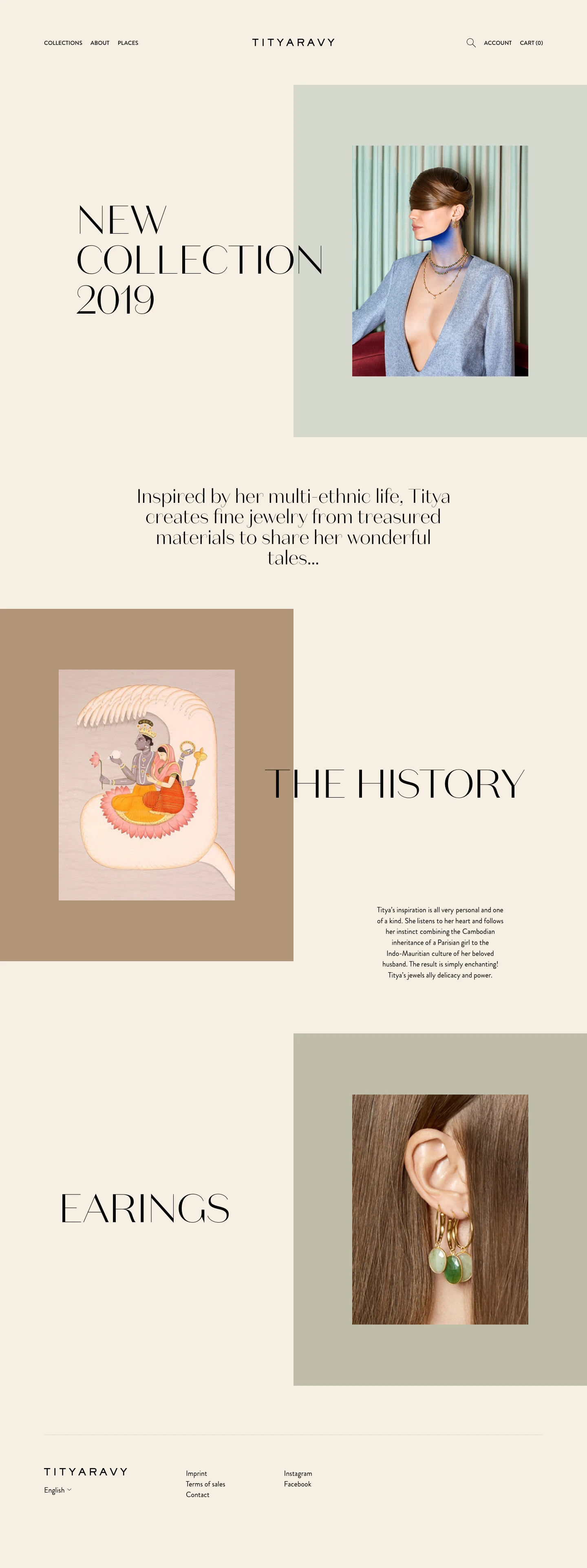 Tityaravy Landing Page Example: Inspired by her multi-ethnic life, Titya creates fine jewelry from treasured materials to share her wonderful tales. All the jewelry pieces by Tityaravy are entirely handmade in her Parisian workshop which turns out to be the designer’s own familial living-room.