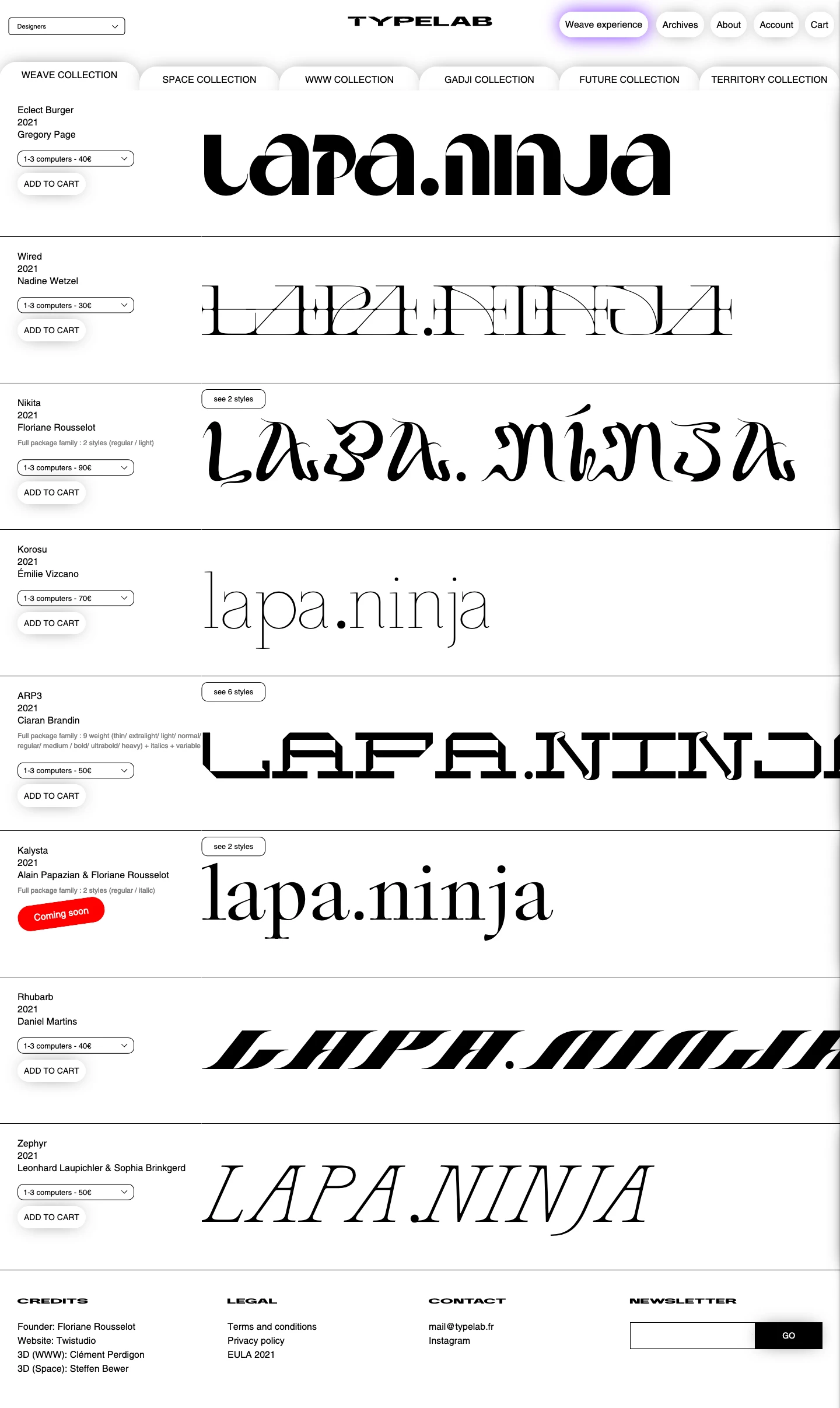 Typelab Landing Page Example: Do you feel the creative world is missing doper typefaces? Do you think young designers should finally get a platform that highlights their work? Well, dinner is served babe. Typelab was created by one of you, for you. TYPELAB is a type design service offering design software and bespoke type design for diverse clients.